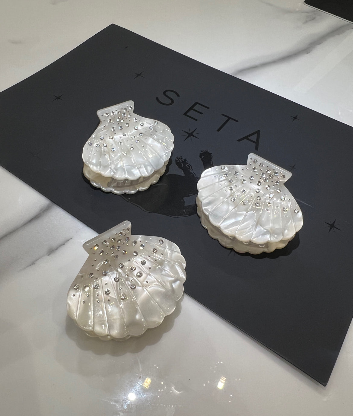 Diamond Shell Mini Hairclip