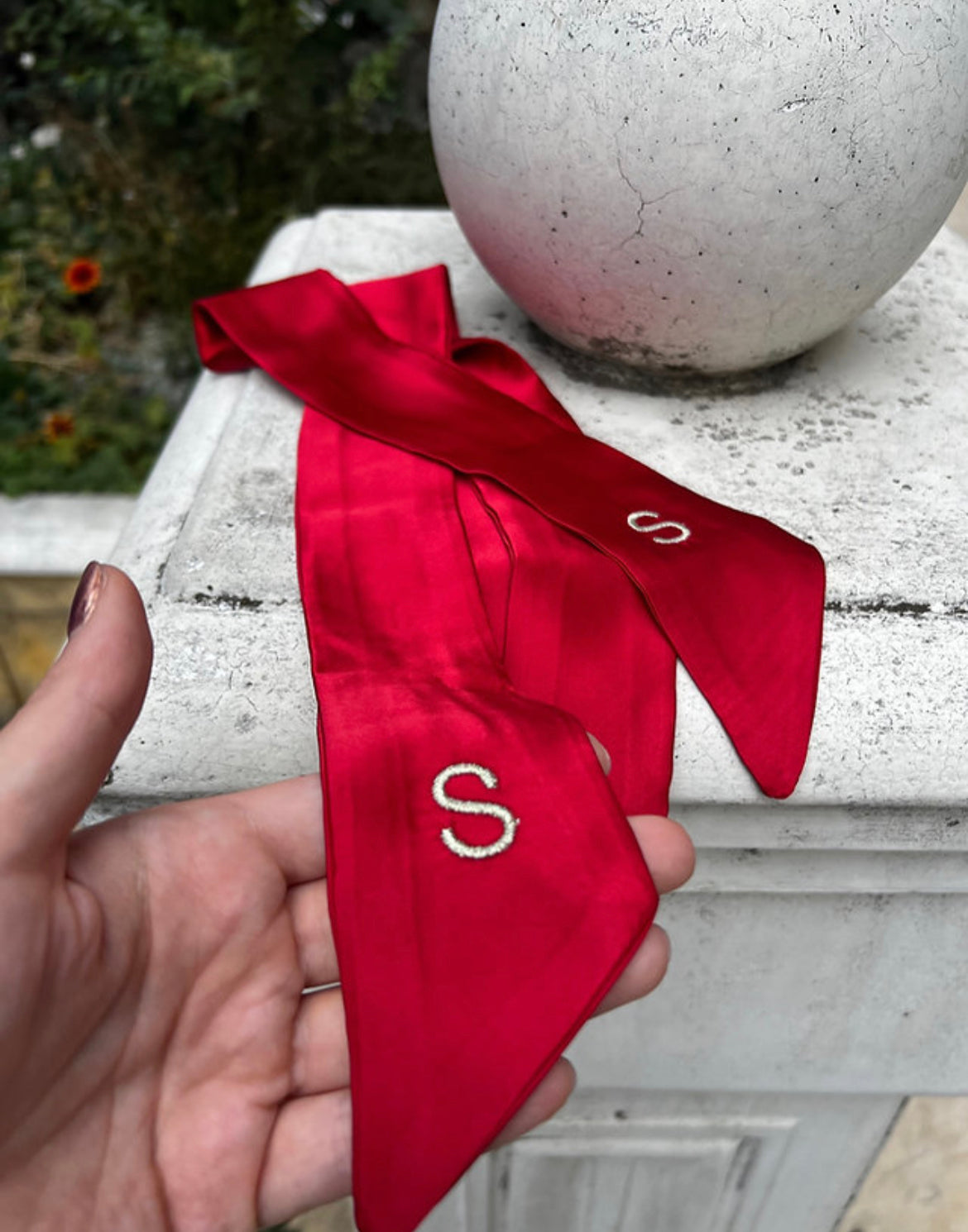 Twilly di seta rossa