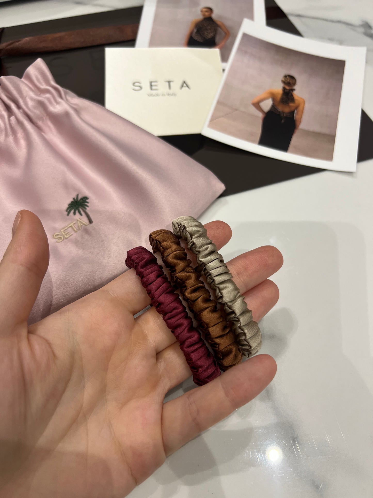 Autumn 3 Pack Small Silk Scrunchies