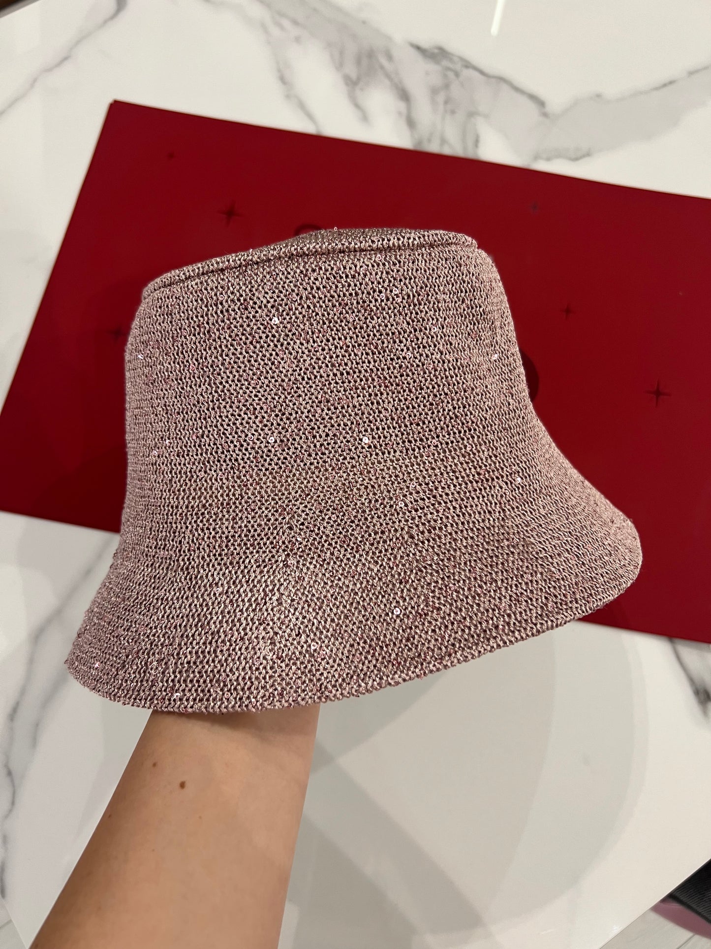 Cappello da pescatore in pelle Payettes e seta