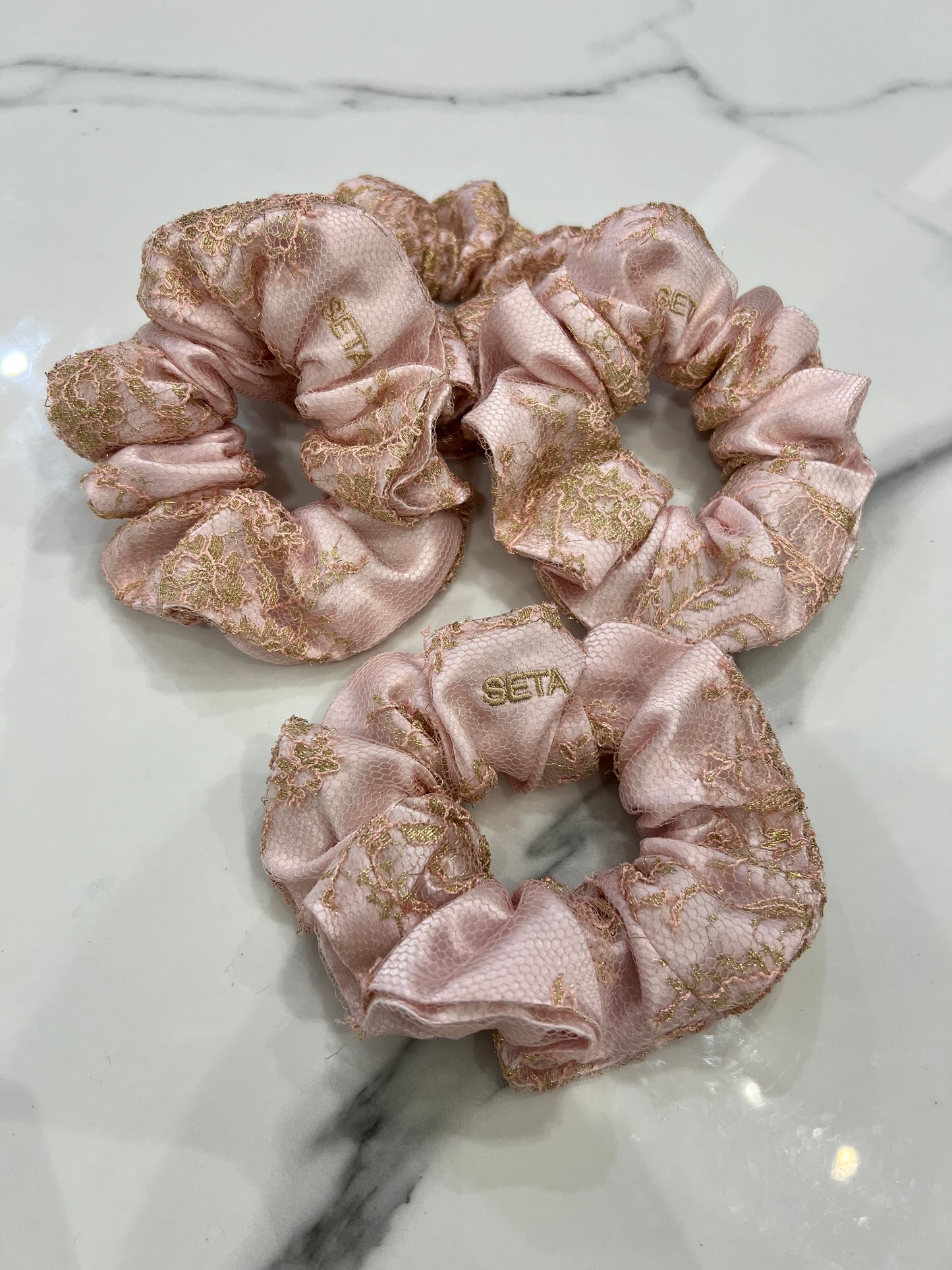 Renaissance Lace & Silk Scrunchie