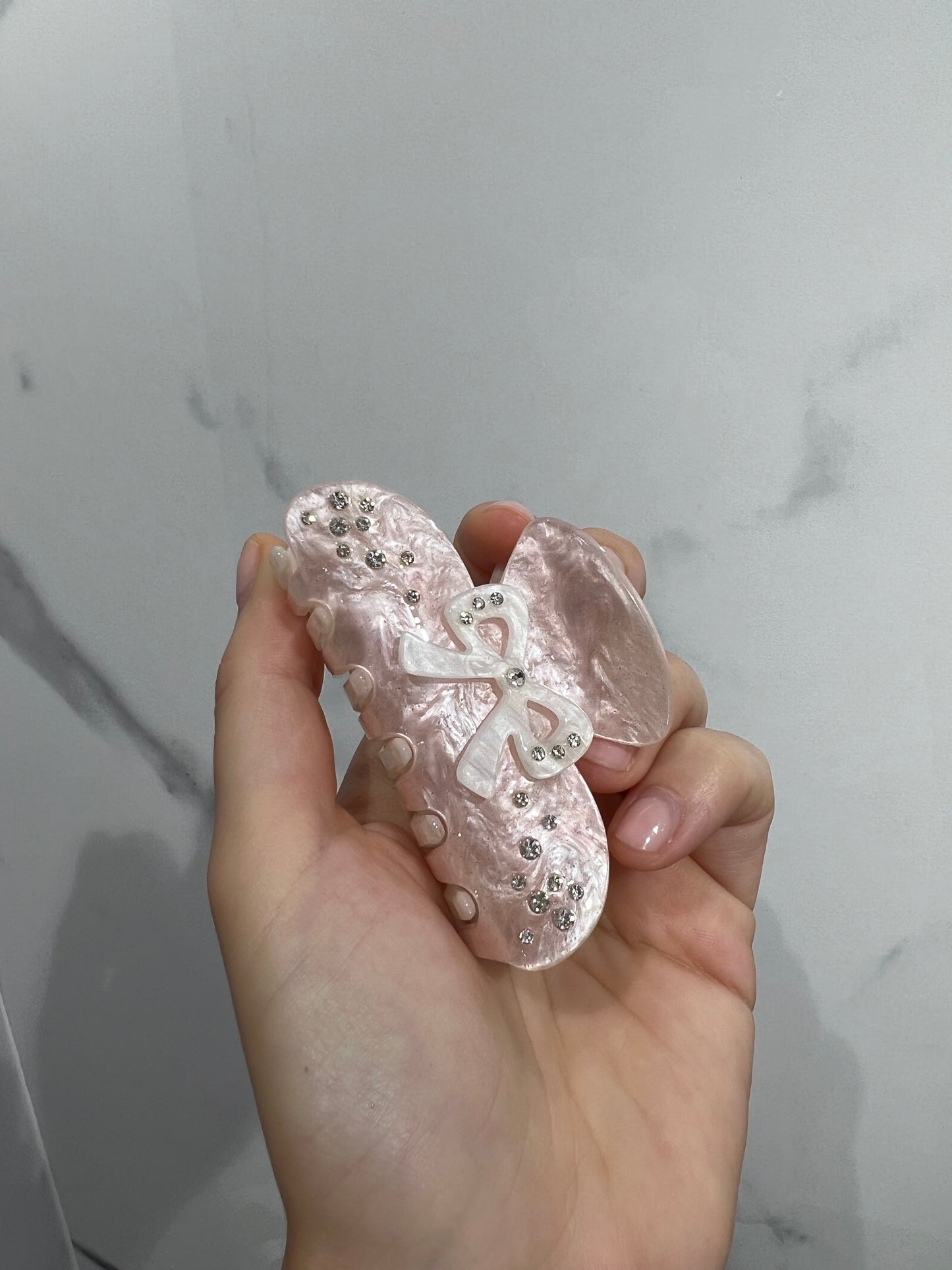 Fermaglio per capelli con fiocco di diamanti