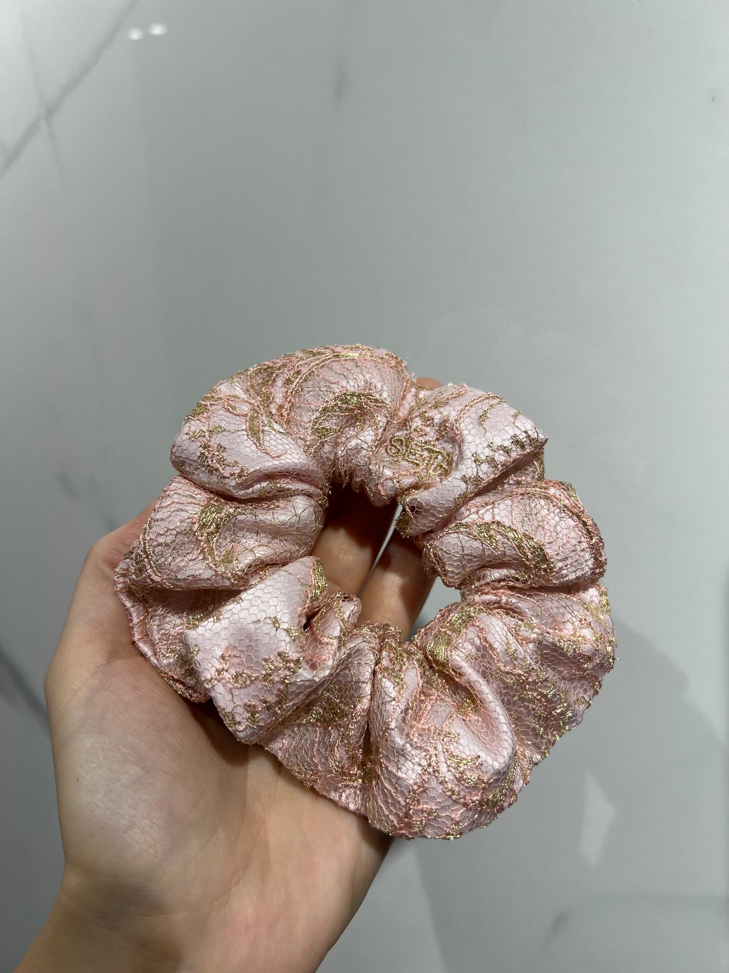 Renaissance Lace & Silk Scrunchie