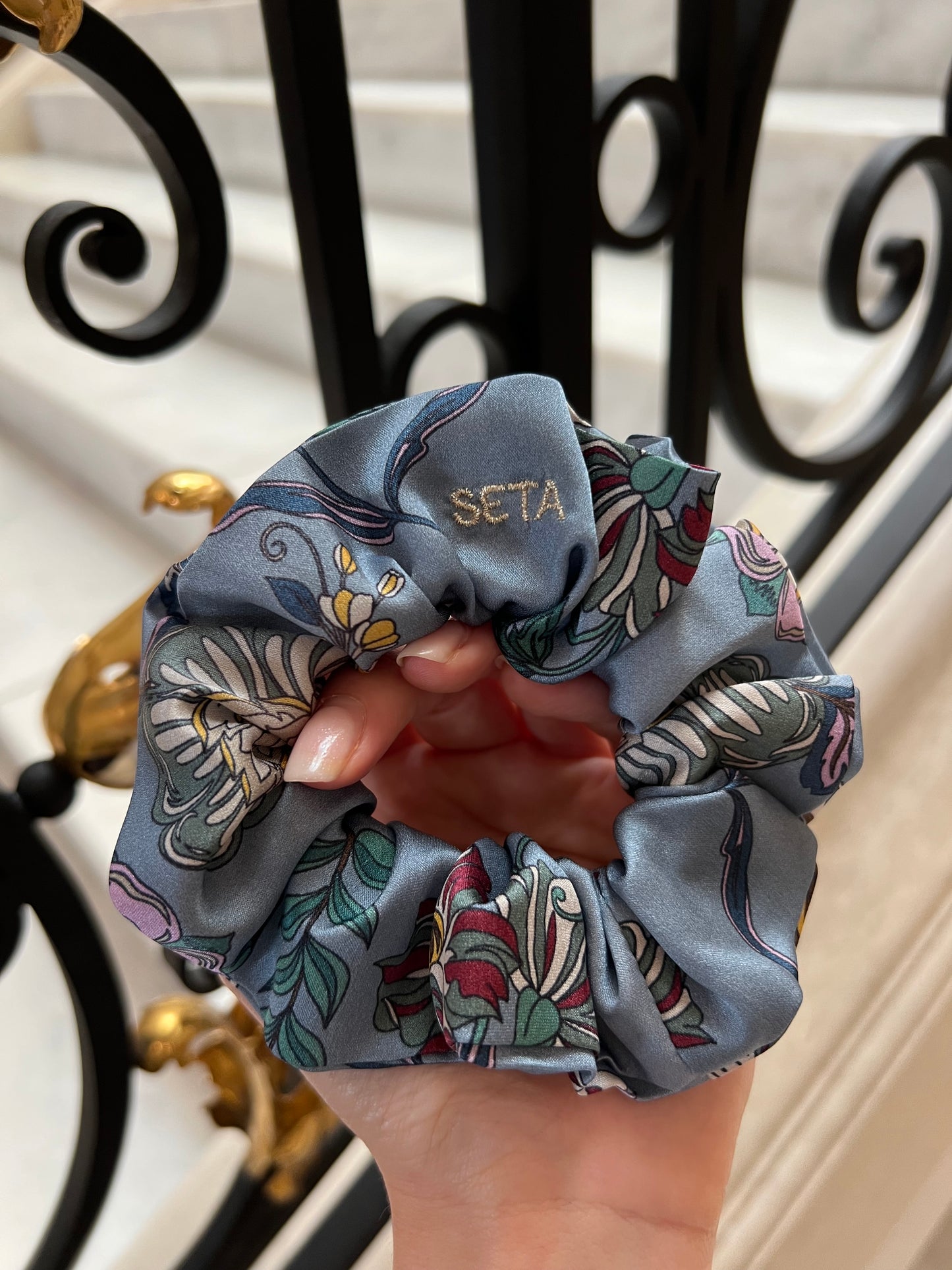 Mystic Garden Silk Scrunchie