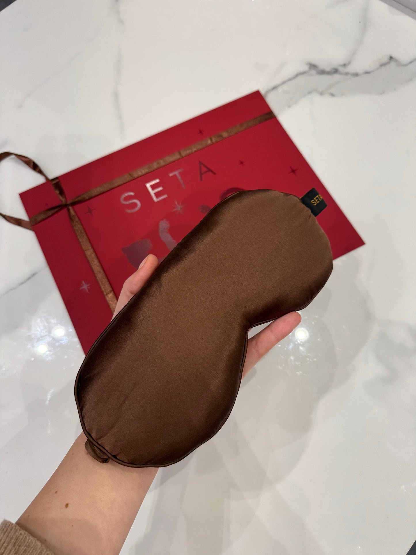 Dark Brown Silk Sleeping Mask