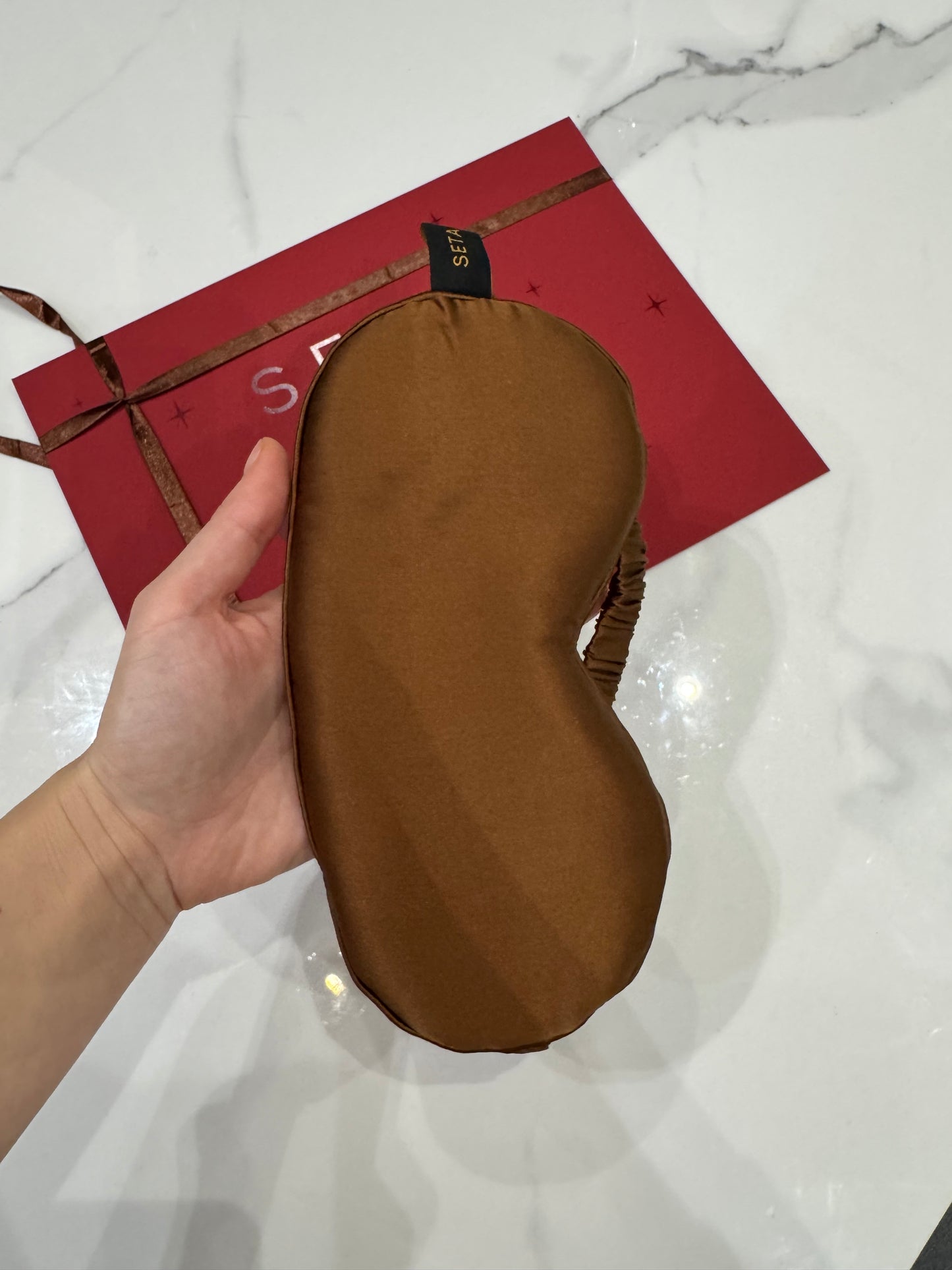 Chocolate Brown Silk Sleeping Mask