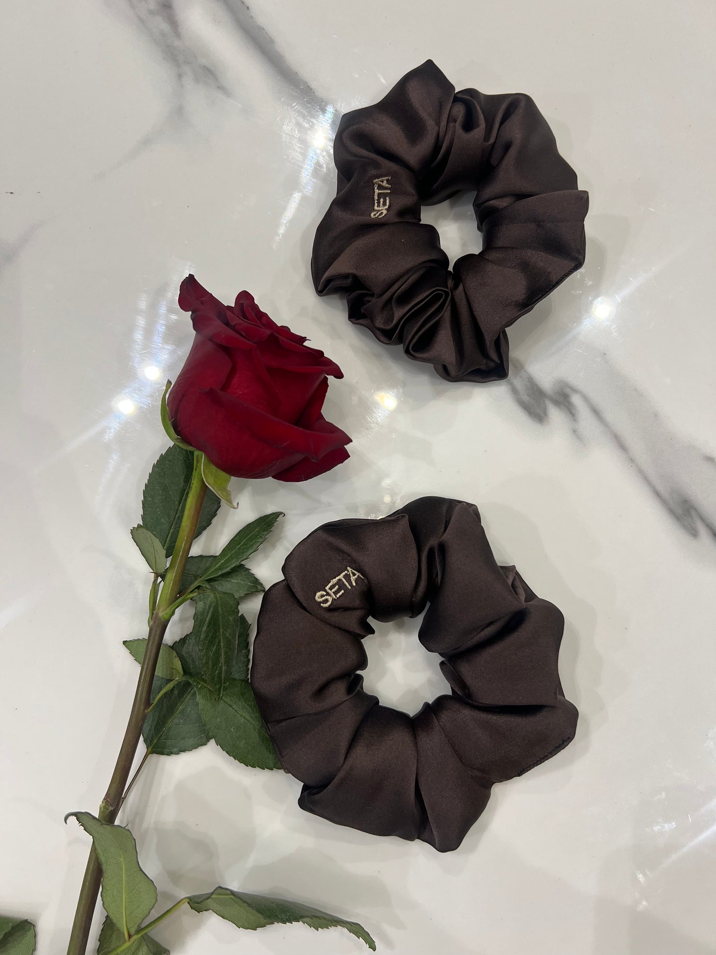 Espresso Silk Scrunchie