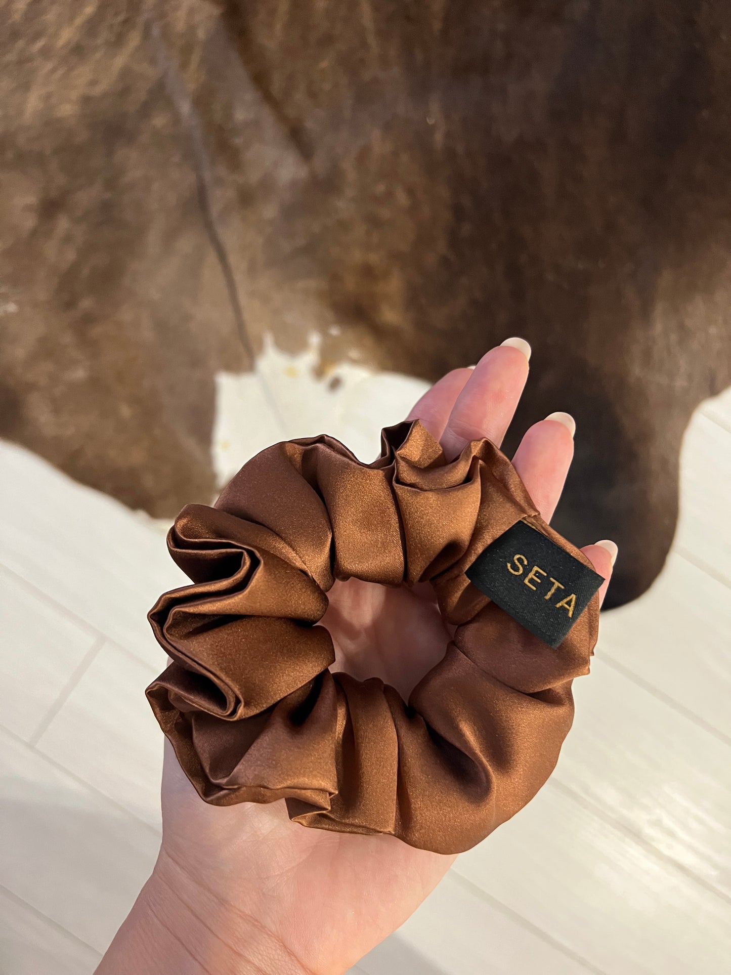 Classic Brown Scrunchie
