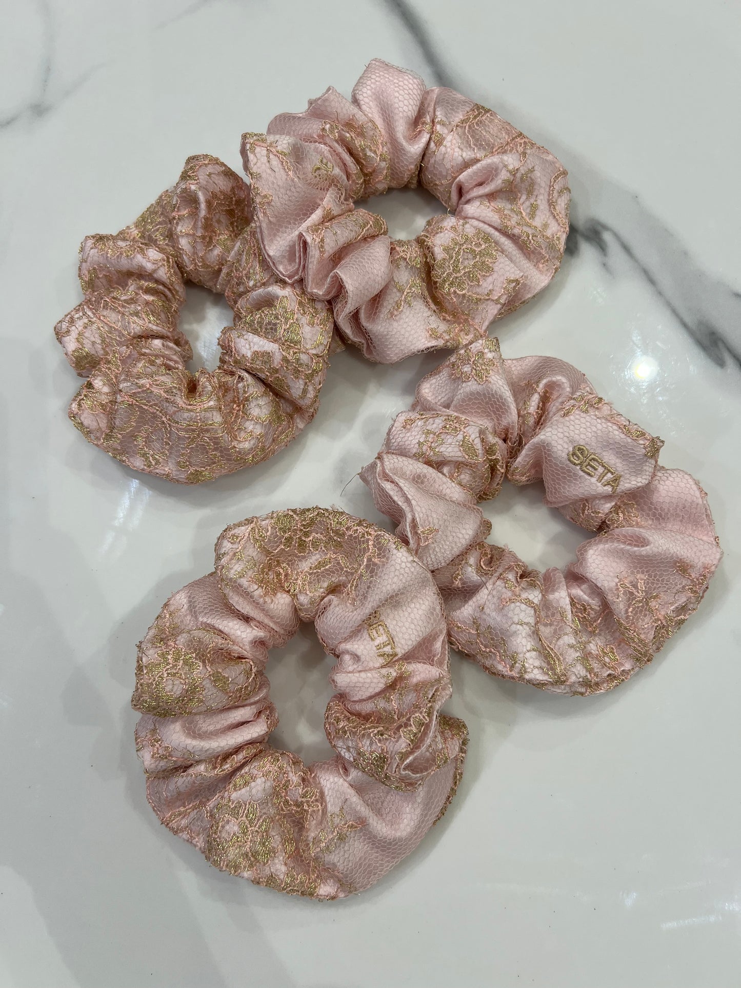 Renaissance Lace & Silk Scrunchie