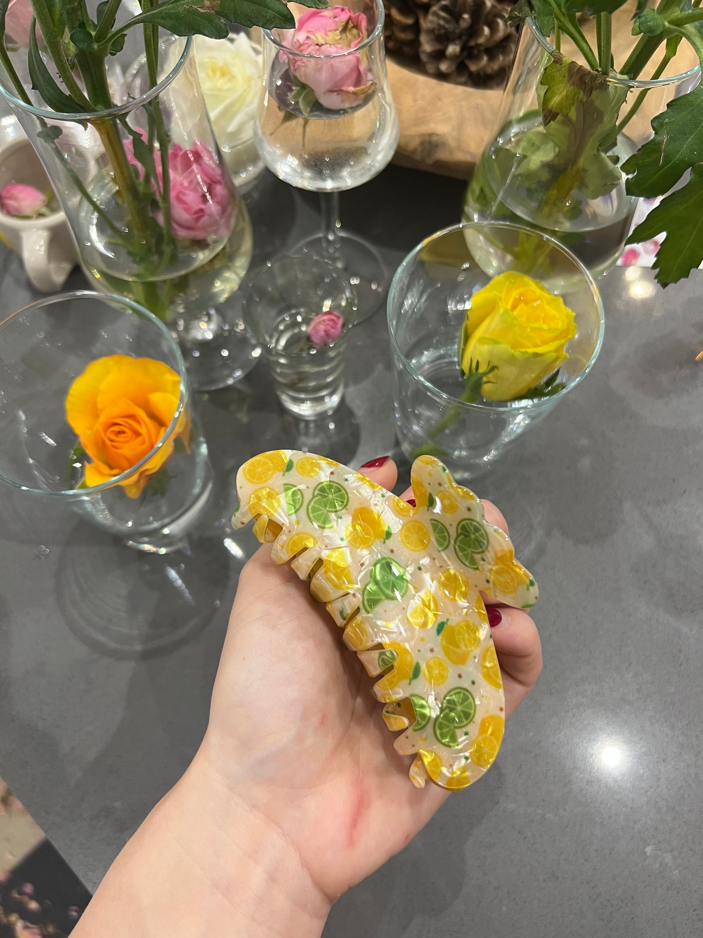 Fermaglio per capelli alla limonata