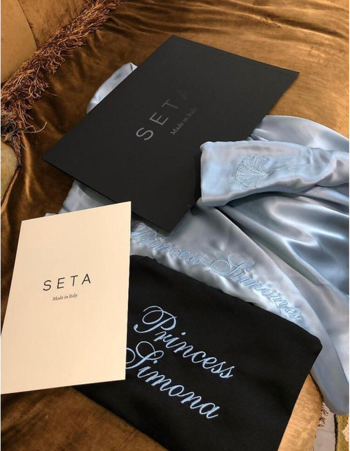 Federa in seta Acqua