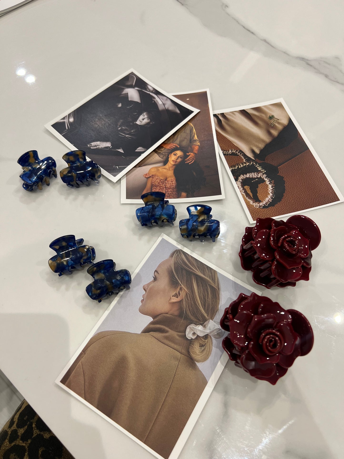 Dark Red Rose Hairclip