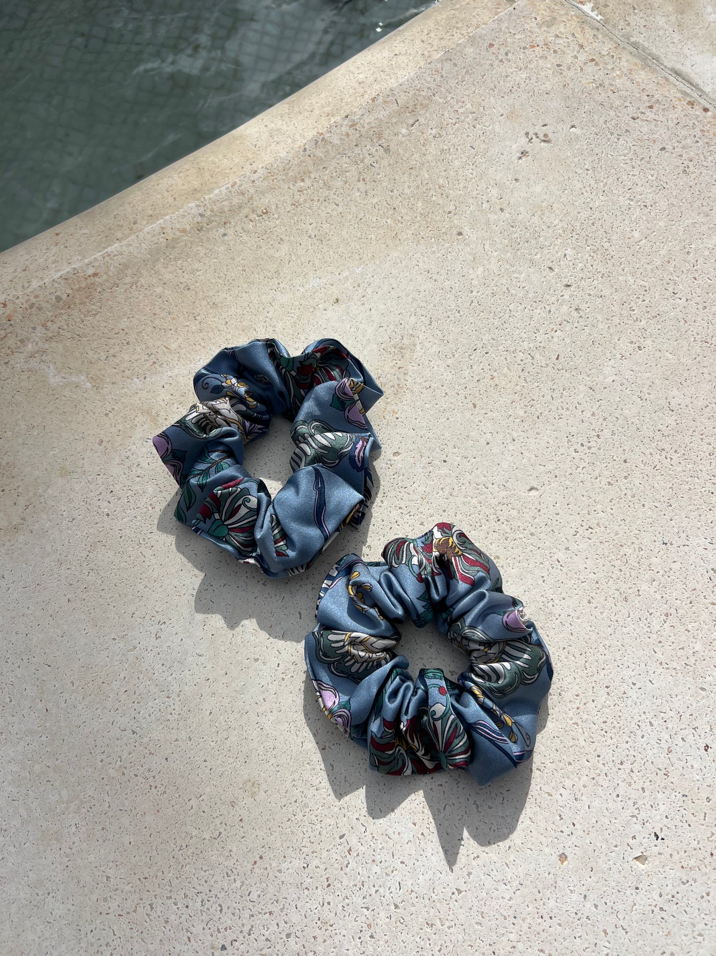 Mystic Garden Silk Scrunchie
