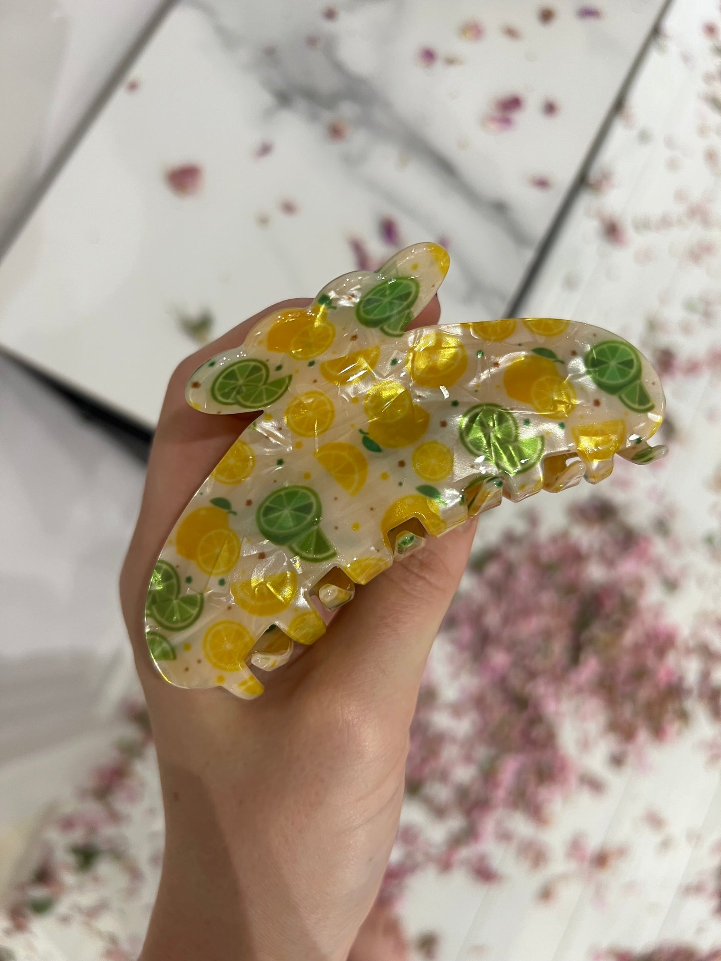 Fermaglio per capelli alla limonata