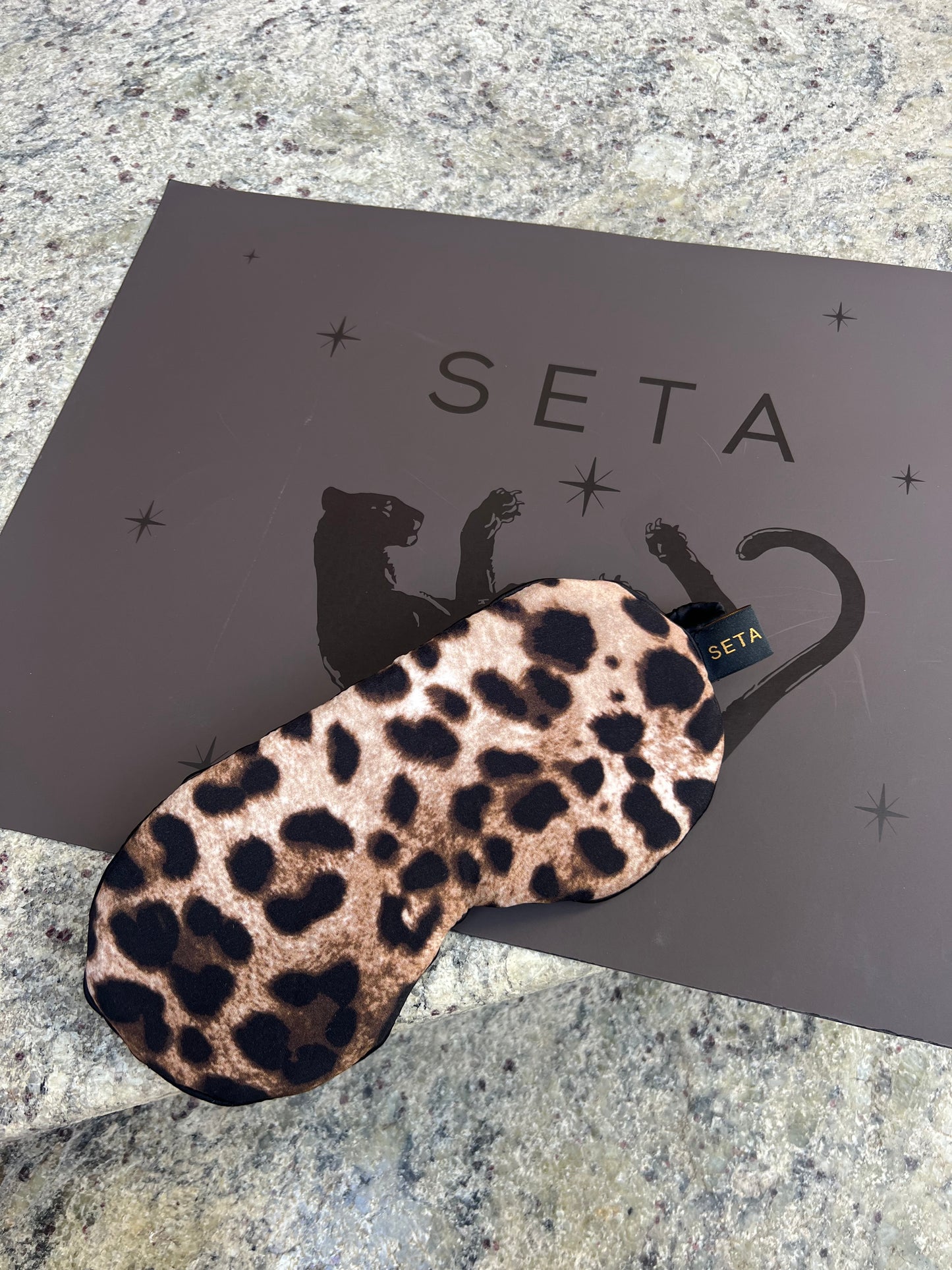 Maschera da notte in seta leopardata Elite