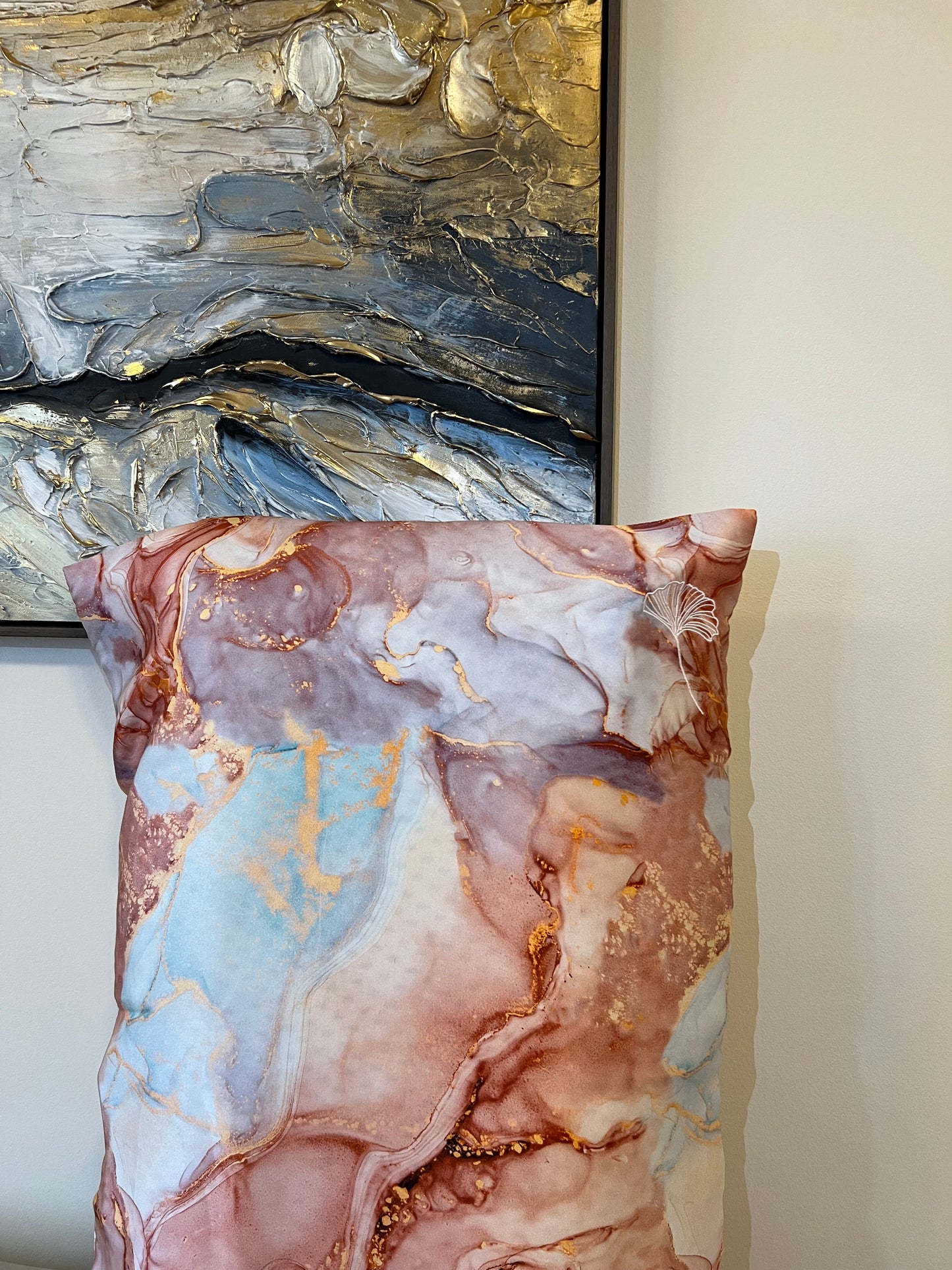 Rose Marble Silk Pillowcase