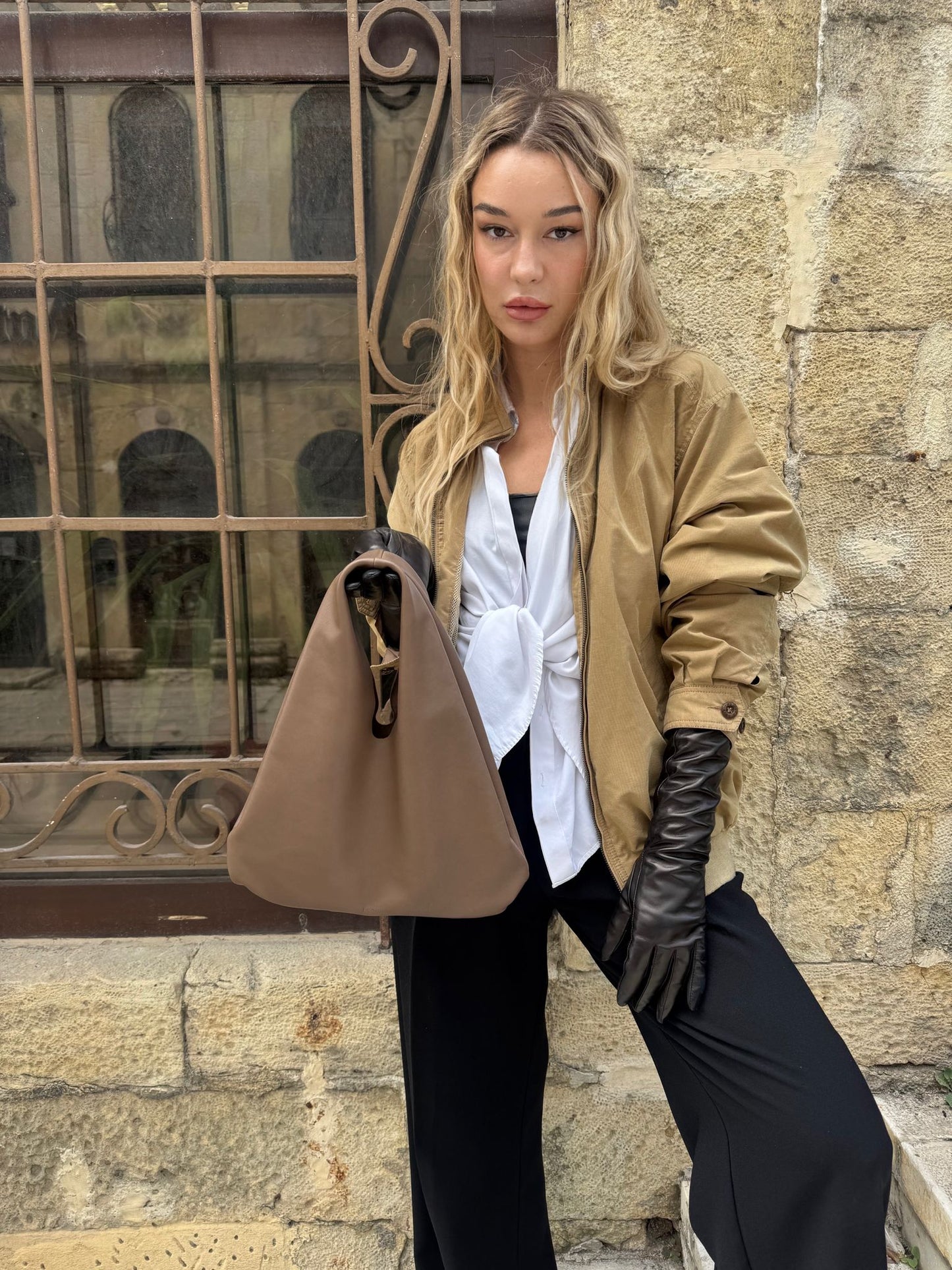 Seta Nuda Brown Leather Bag