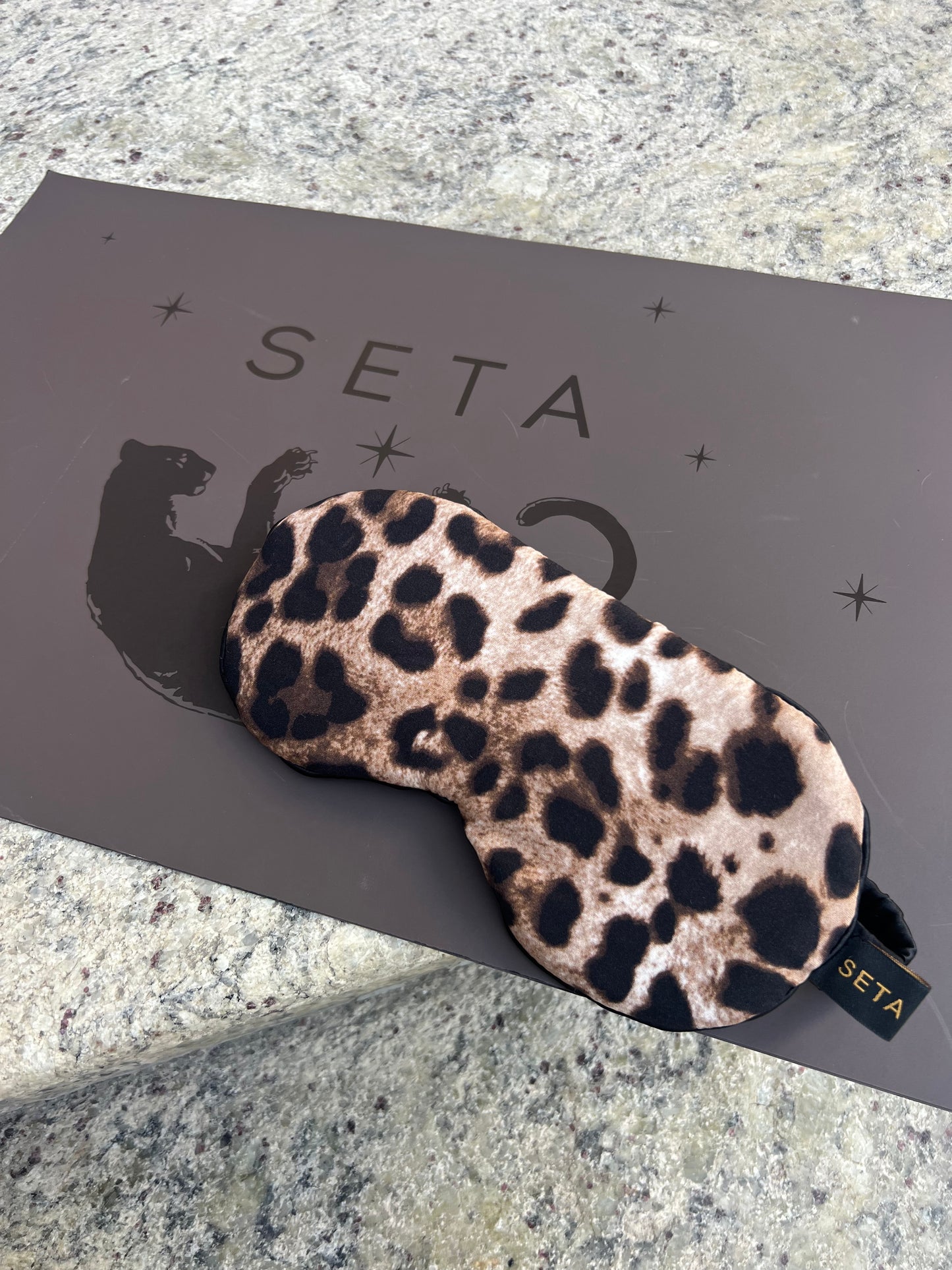 Maschera da notte in seta leopardata Elite