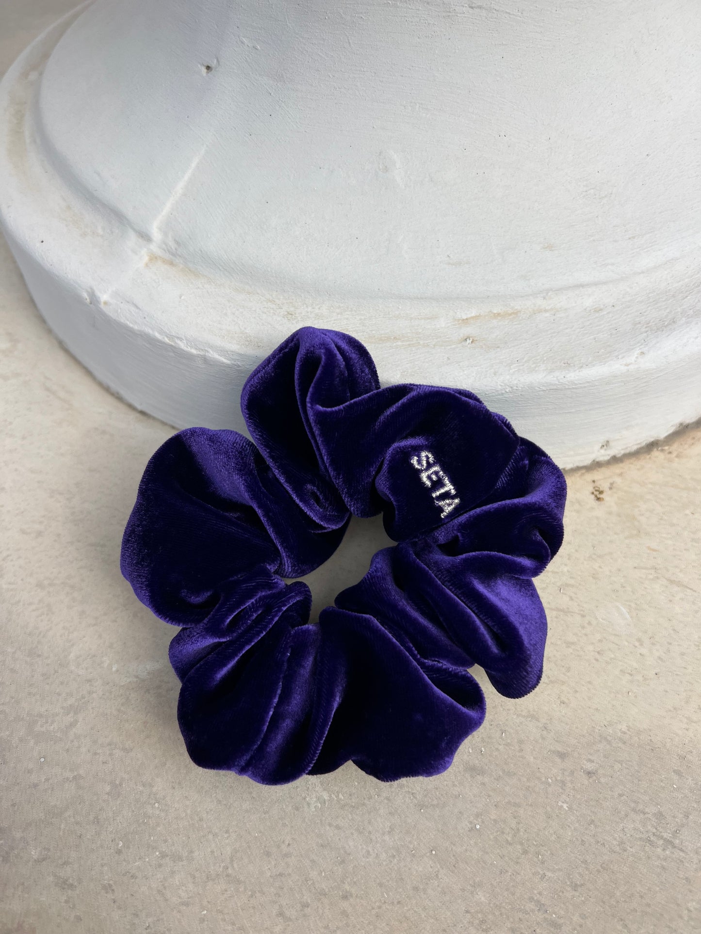 Dark Purple Velvet Dream Silk Scrunchie