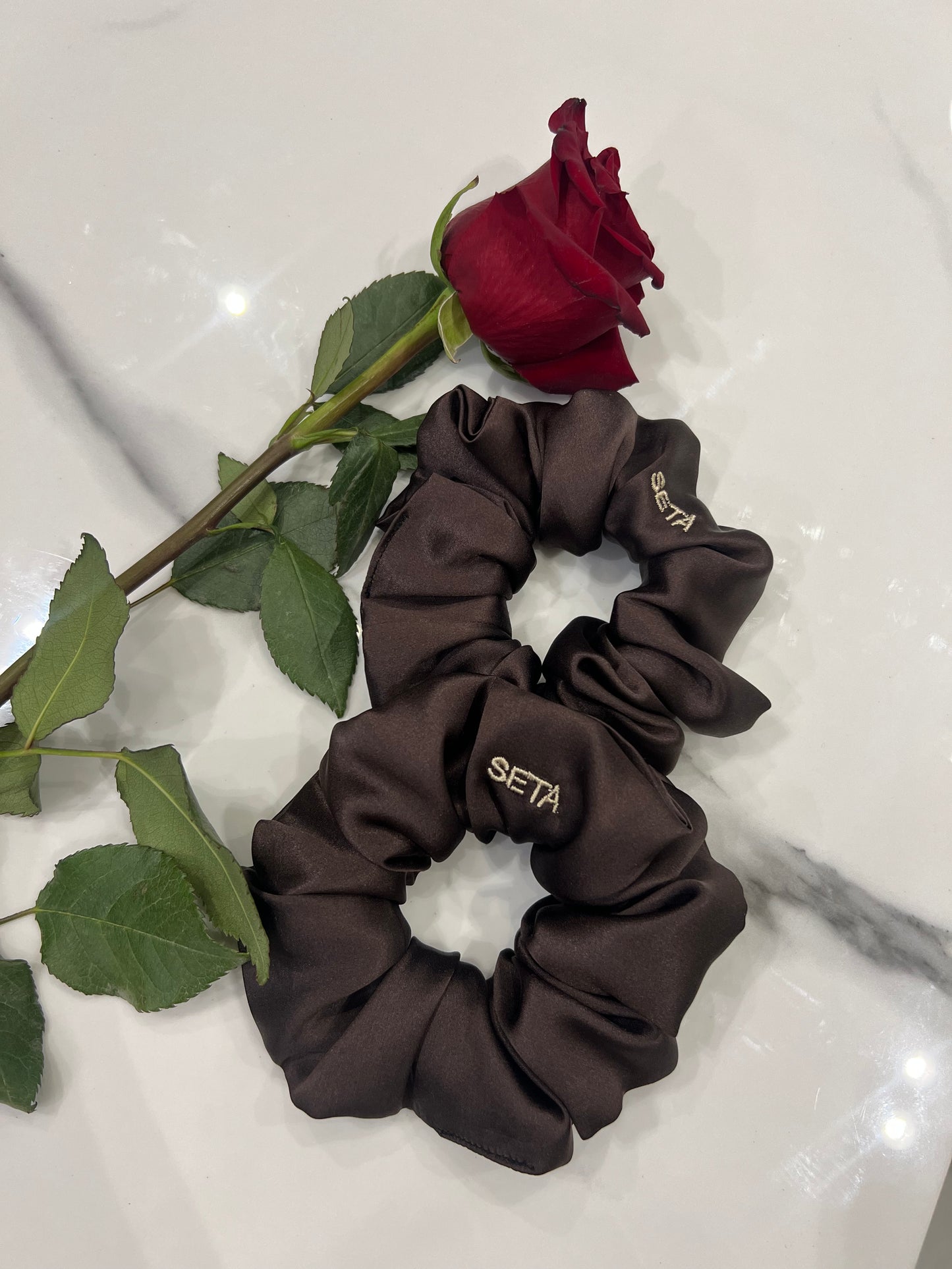 Espresso Silk Scrunchie