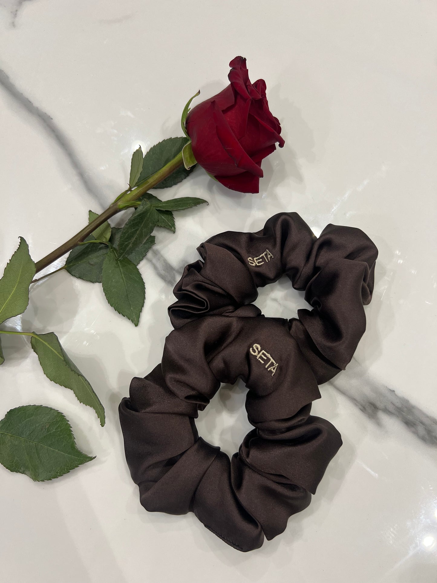 Espresso Silk Scrunchie
