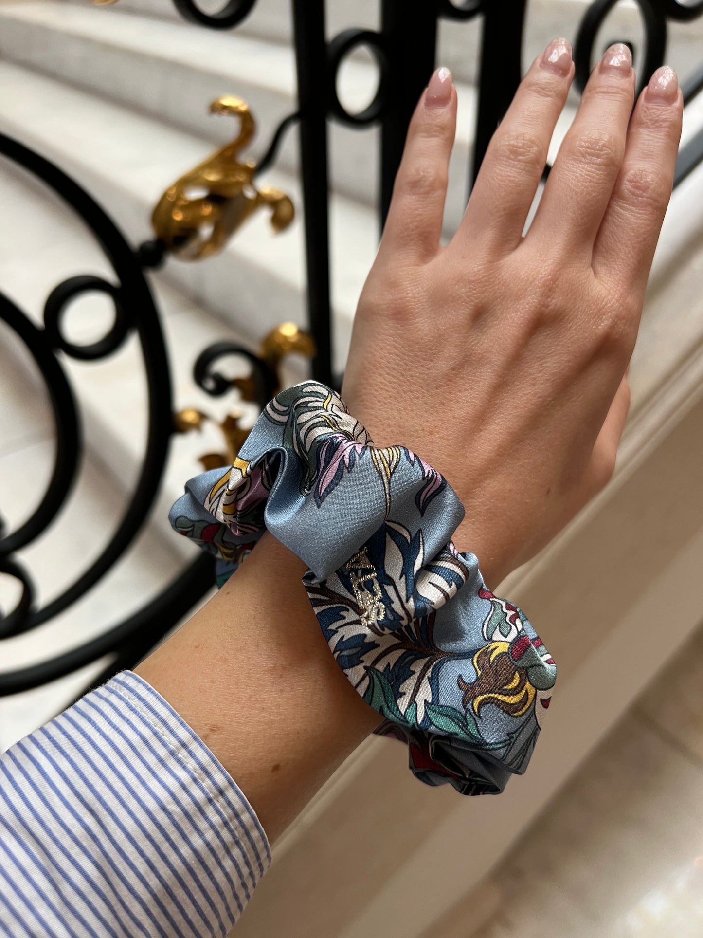Mystic Garden Silk Scrunchie