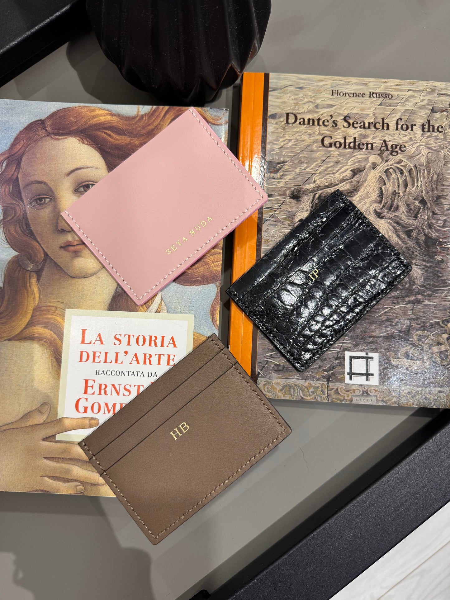 Powder Pink Leather Card holder