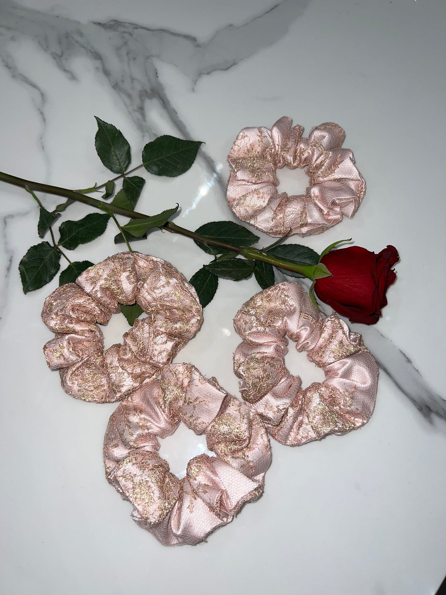 Renaissance Lace & Silk Scrunchie