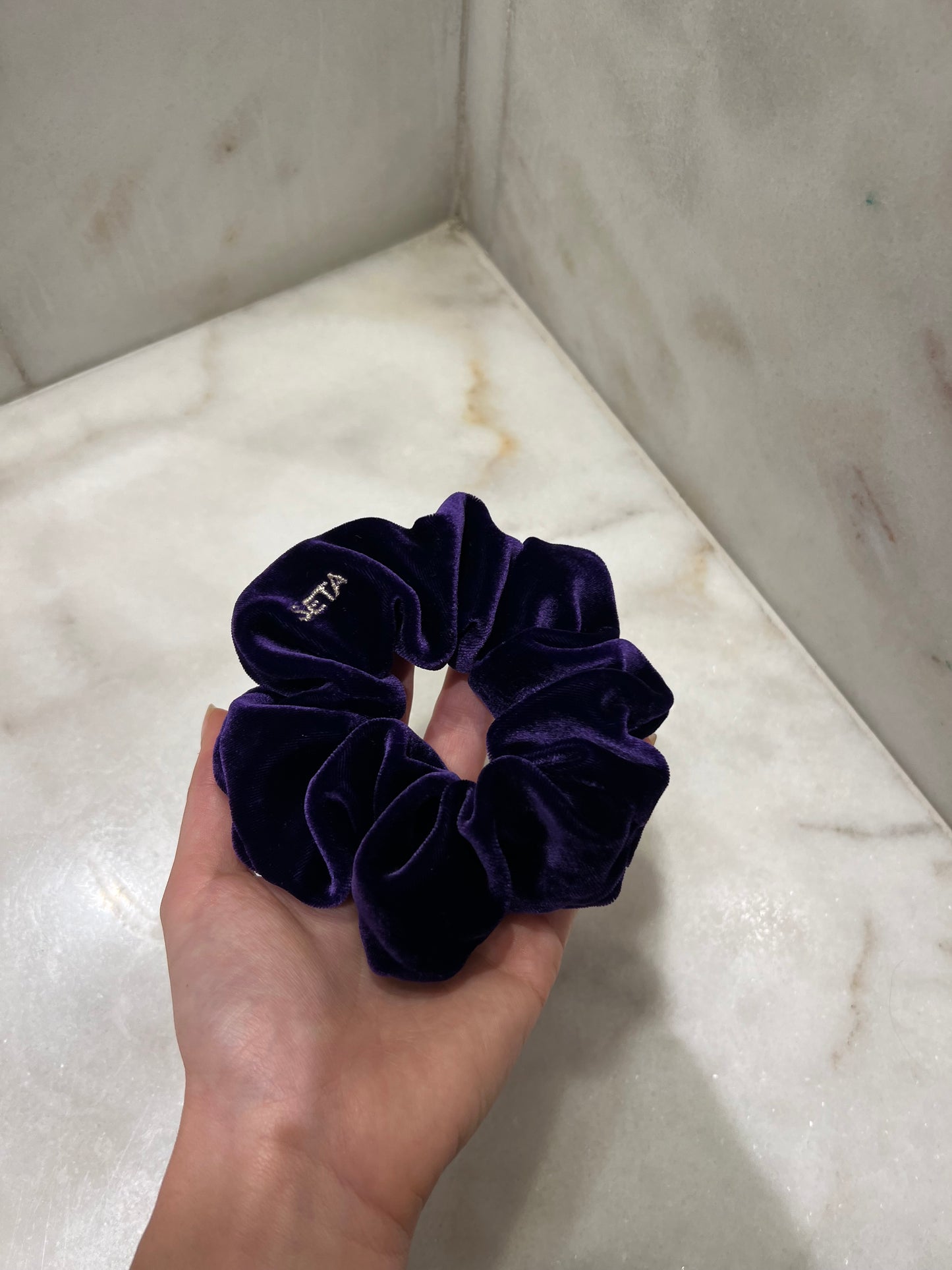 Dark Purple Velvet Dream Silk Scrunchie