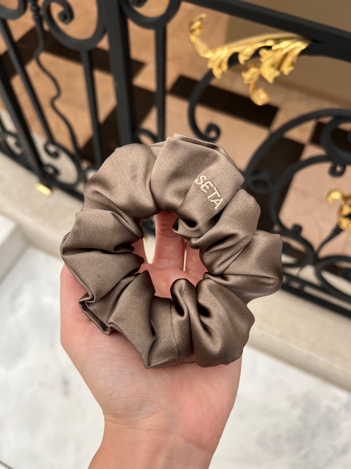 Dark & Neutral Silk Scrunchie