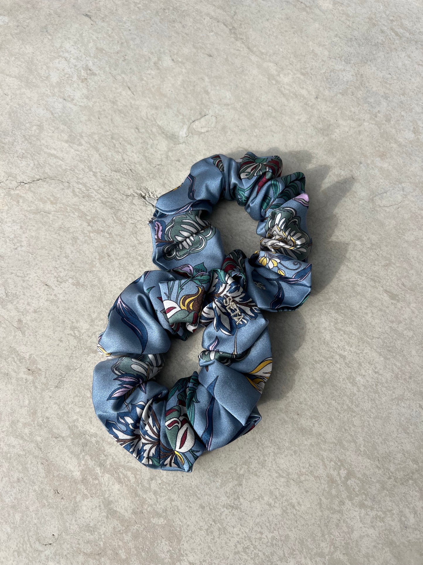 Mystic Garden Silk Scrunchie
