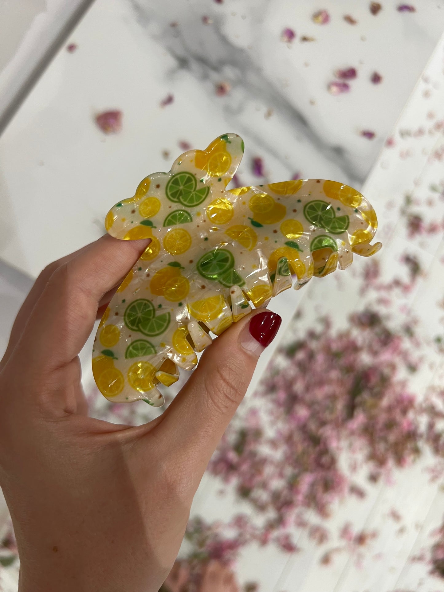 Fermaglio per capelli alla limonata
