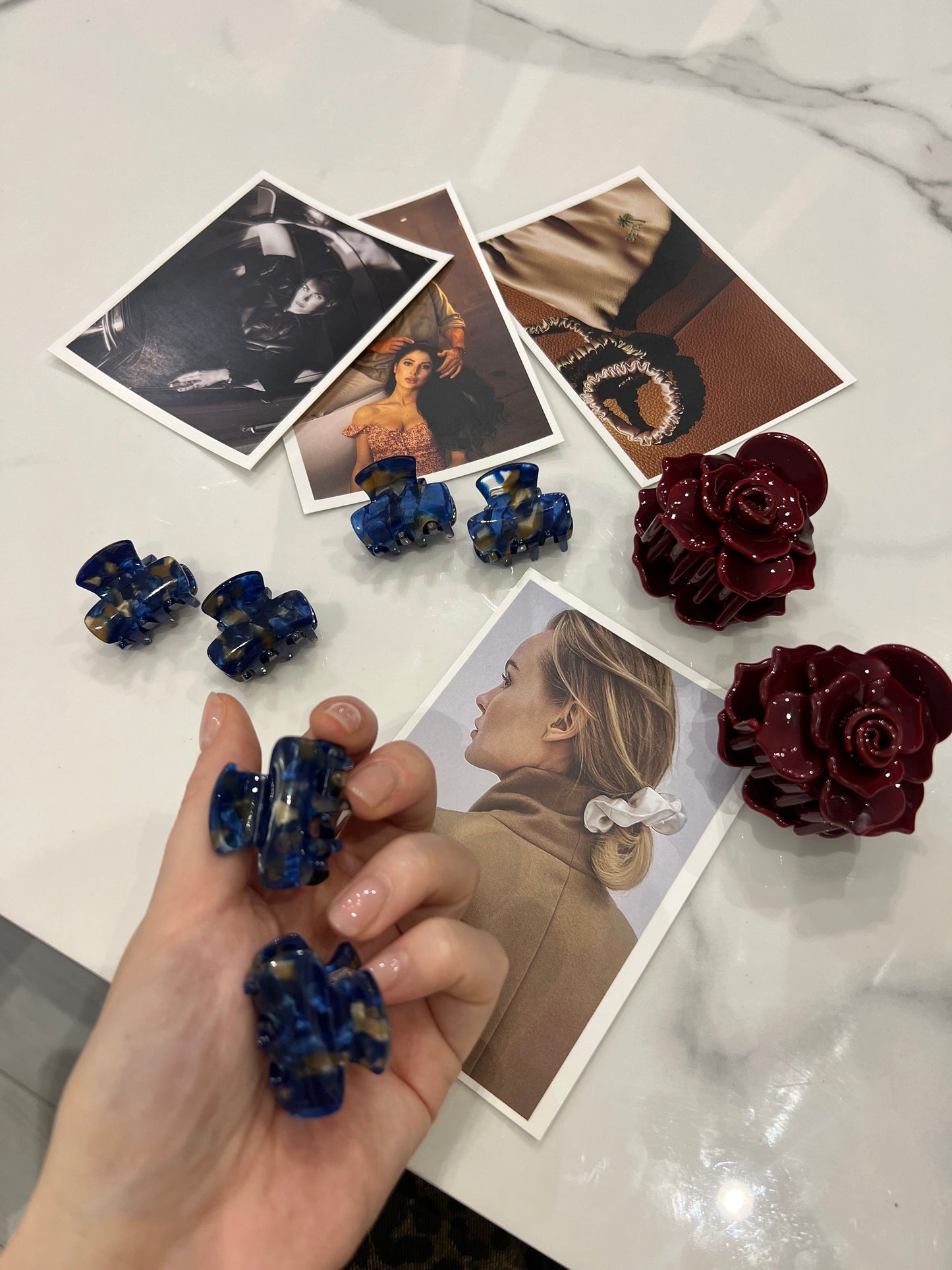 Dark Blue Duo Hairclips