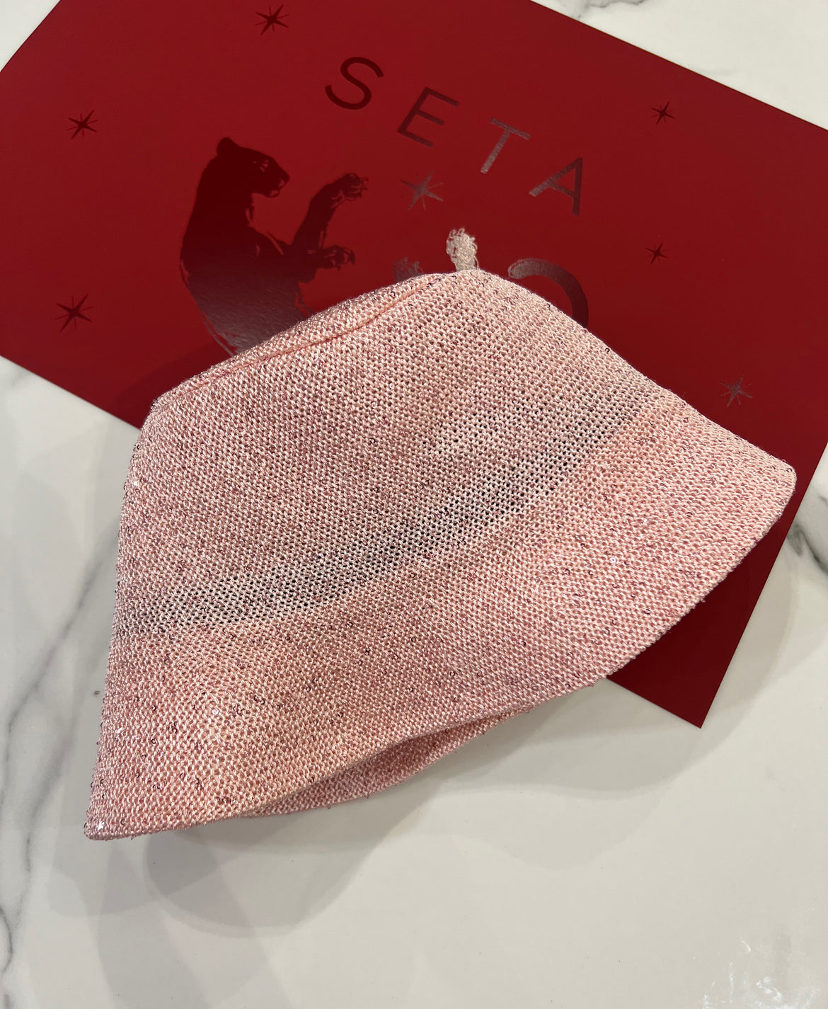 Pink Payettes Silk Bucket Hat