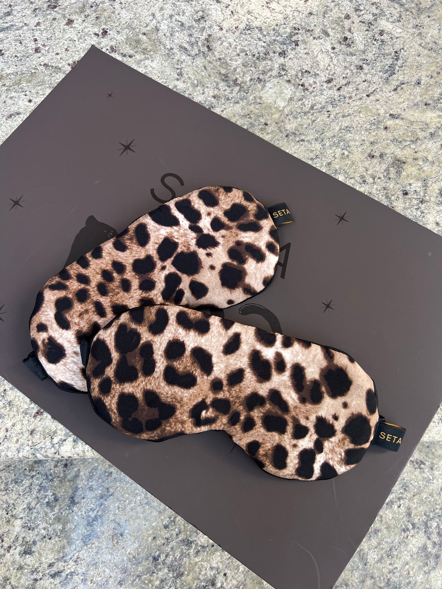 Maschera da notte in seta leopardata Elite