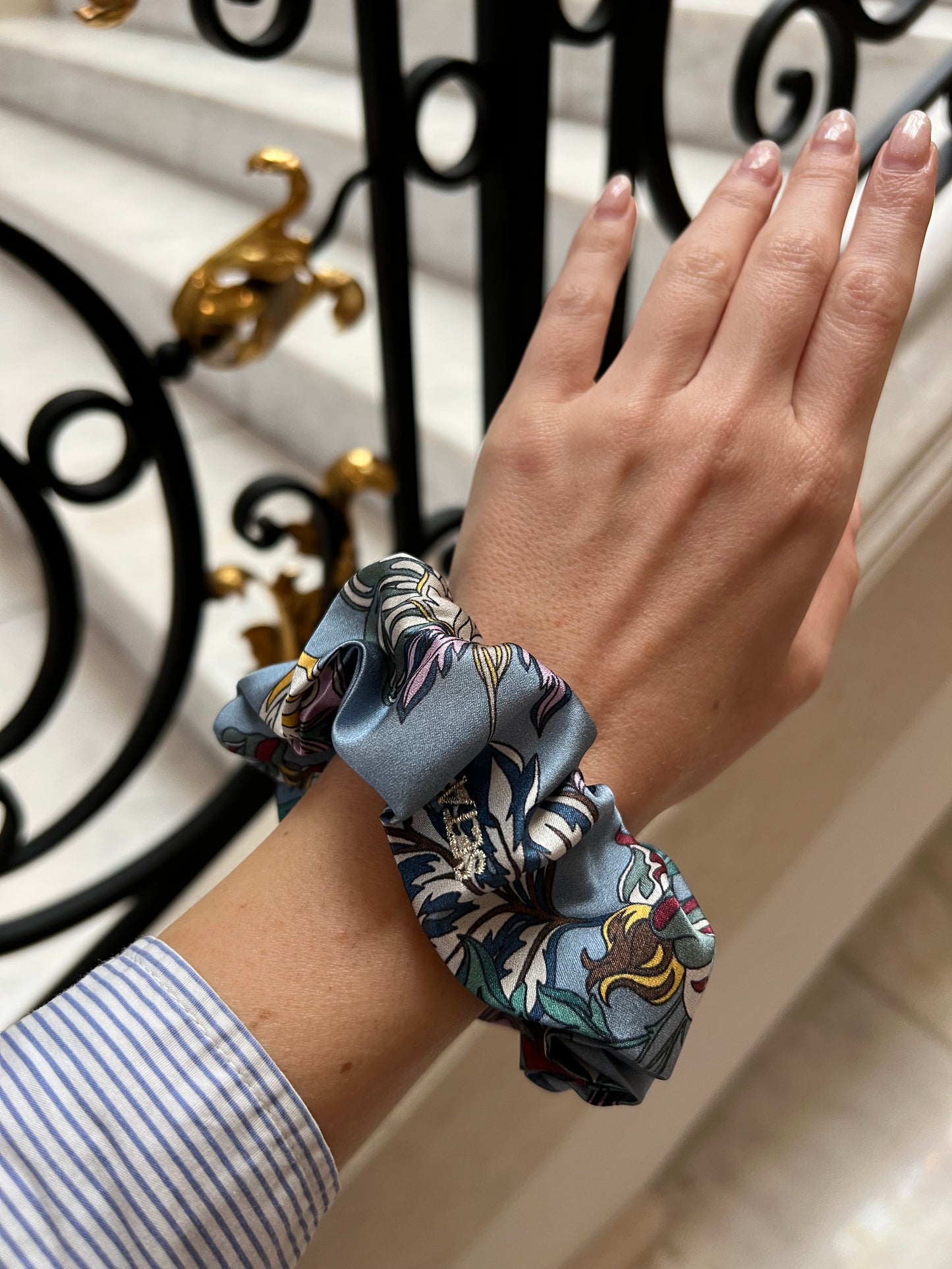 Mystic Garden Silk Scrunchie