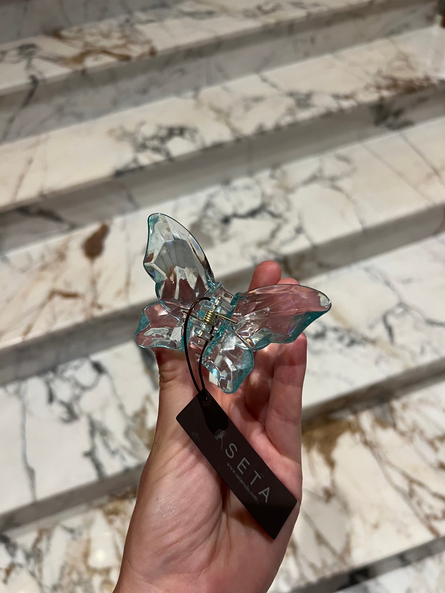 Aqua Butterfly Hairclip
