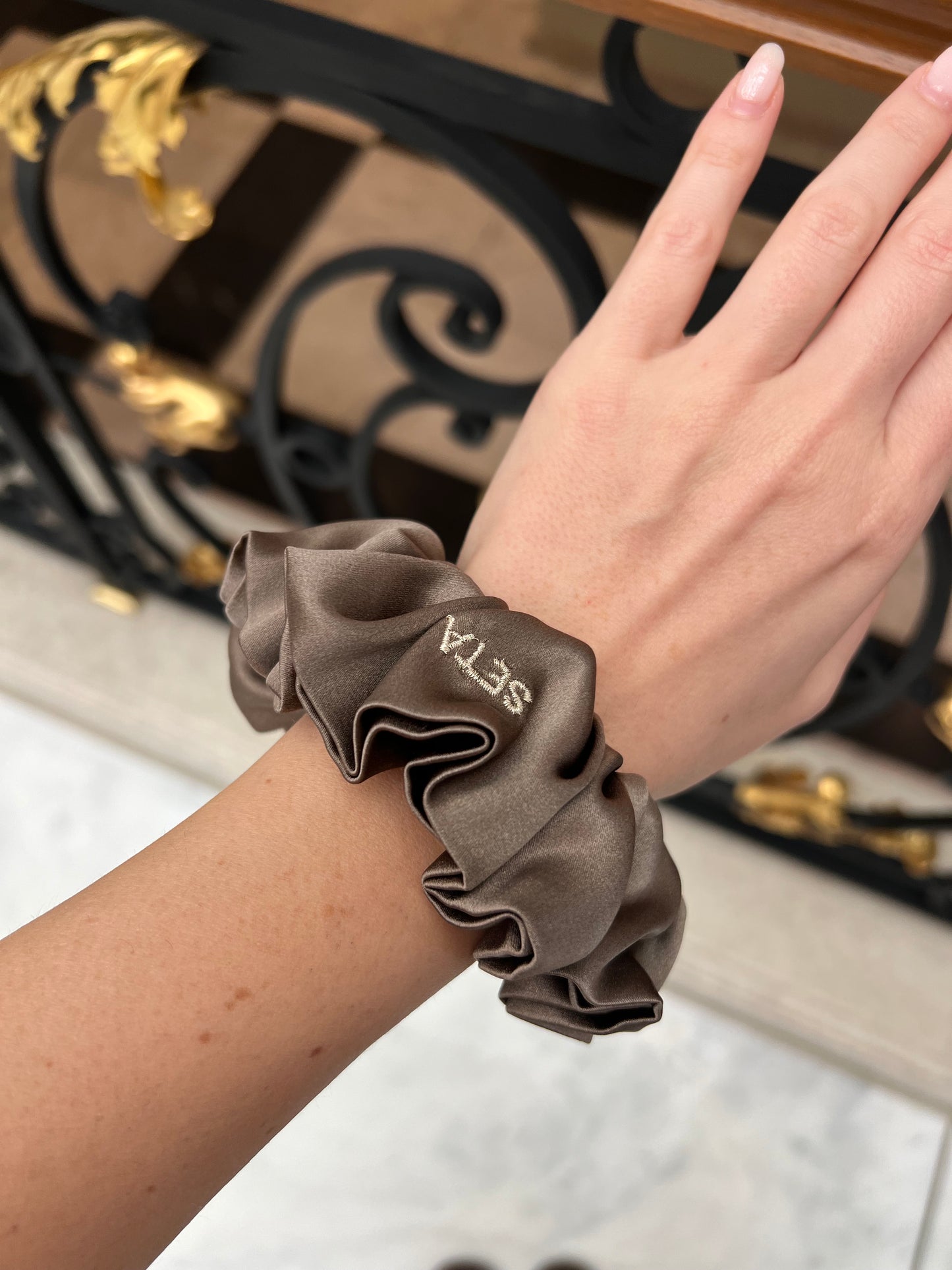 Dark & Neutral Silk Scrunchie