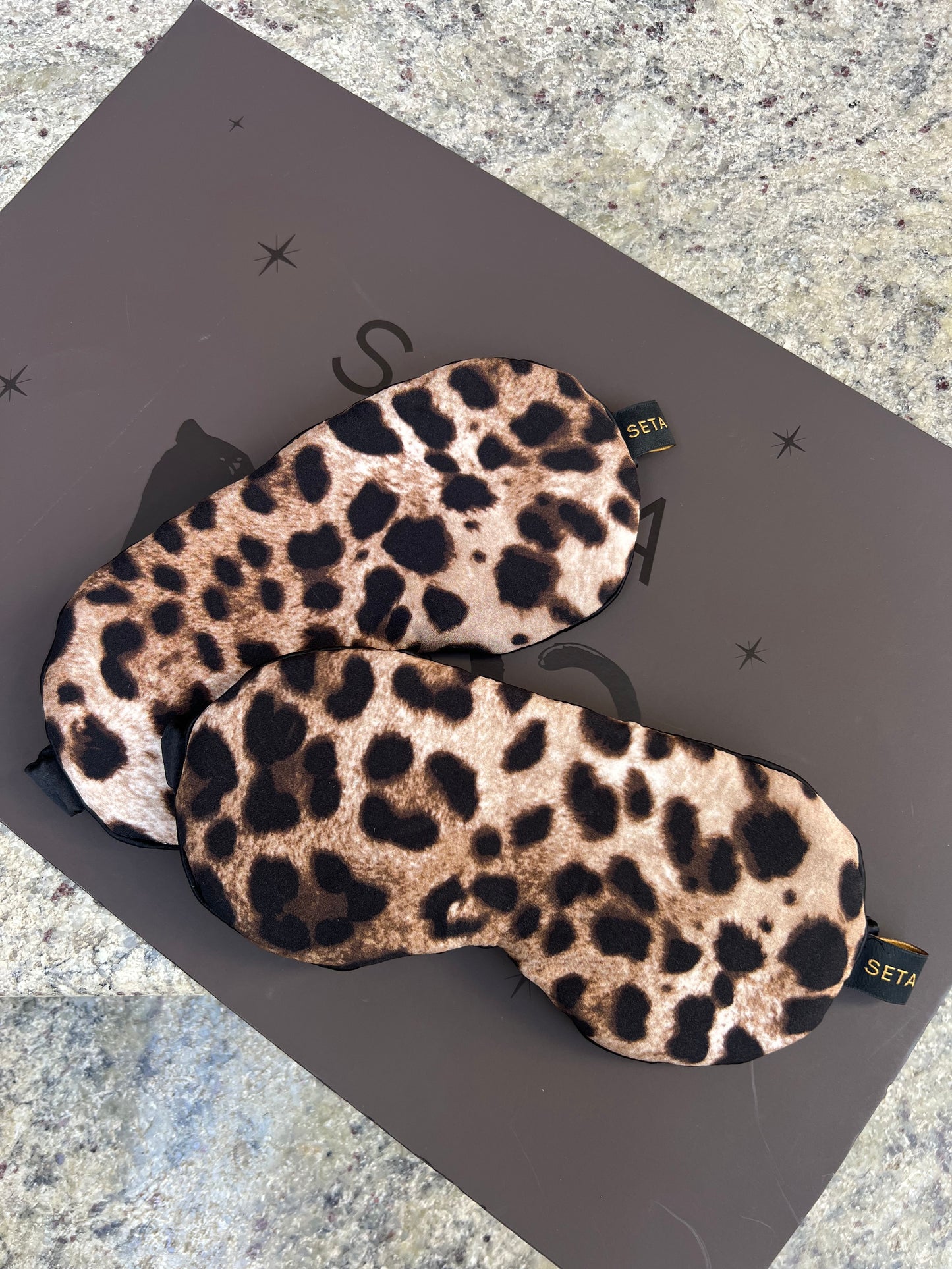 Maschera da notte in seta leopardata Elite