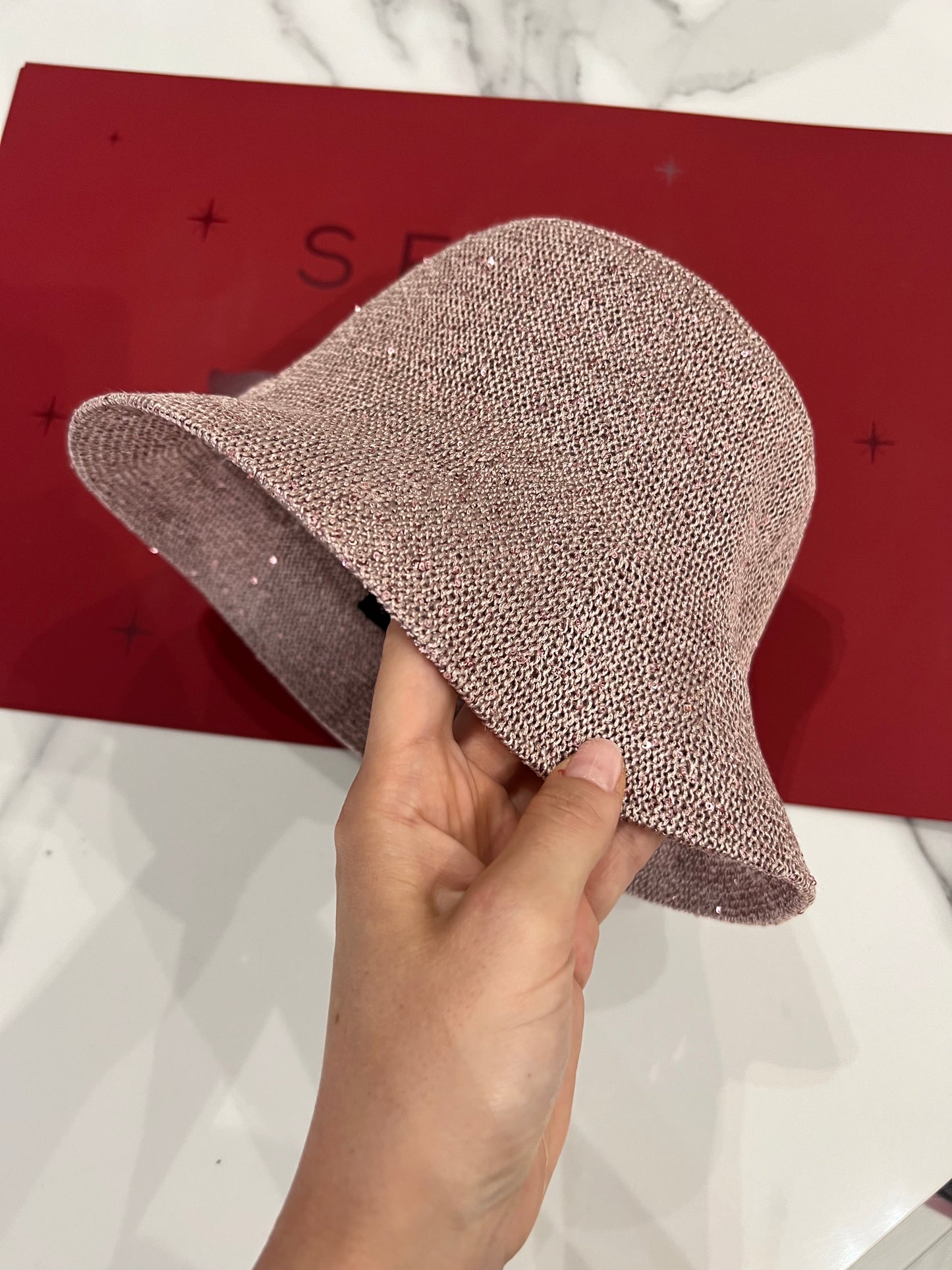 Cappello da pescatore in pelle Payettes e seta