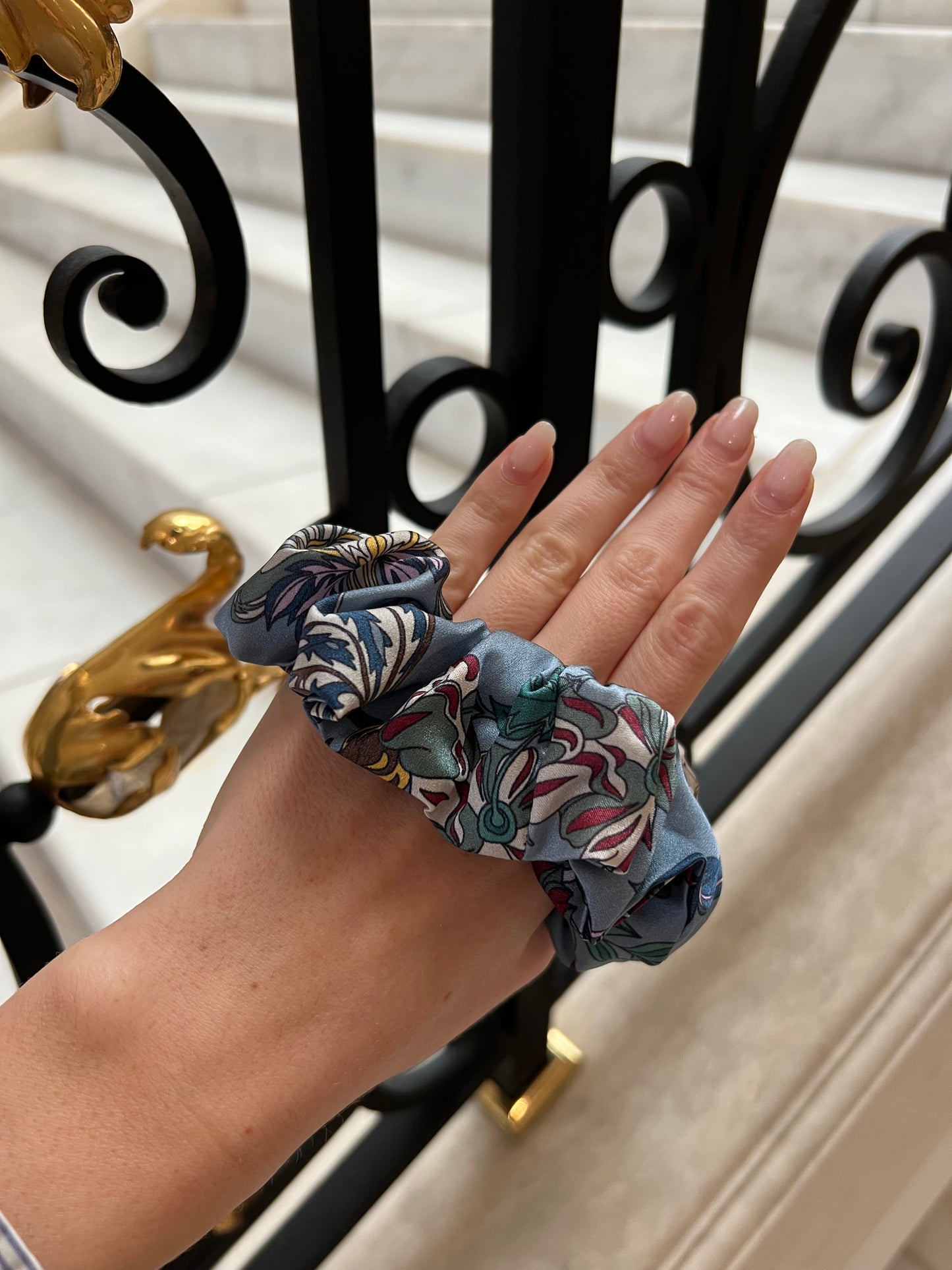 Mystic Garden Silk Scrunchie