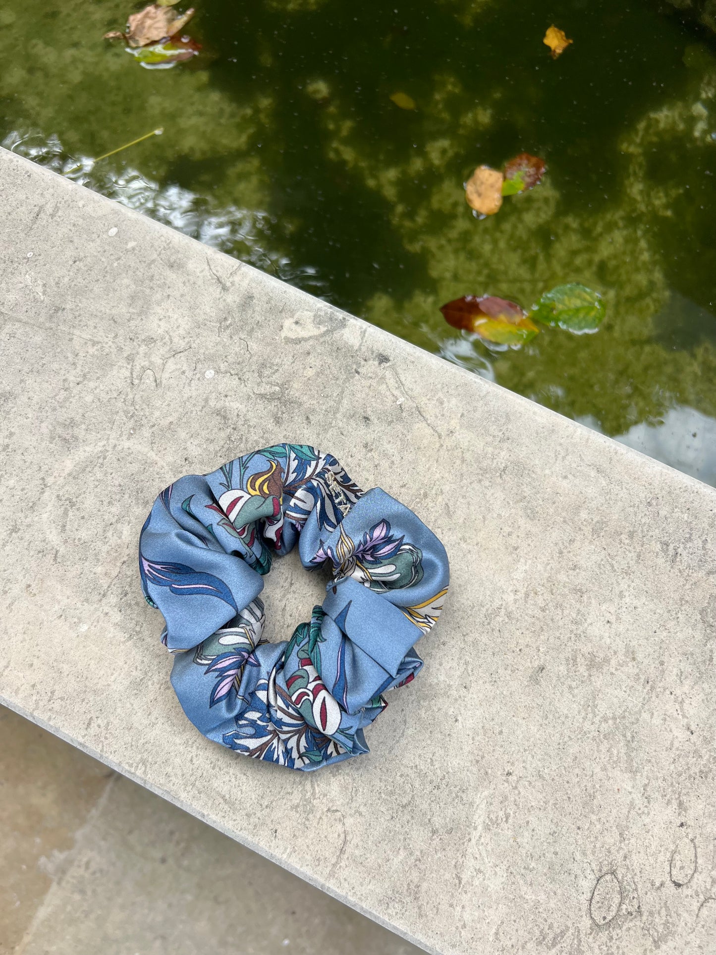 Mystic Garden Silk Scrunchie