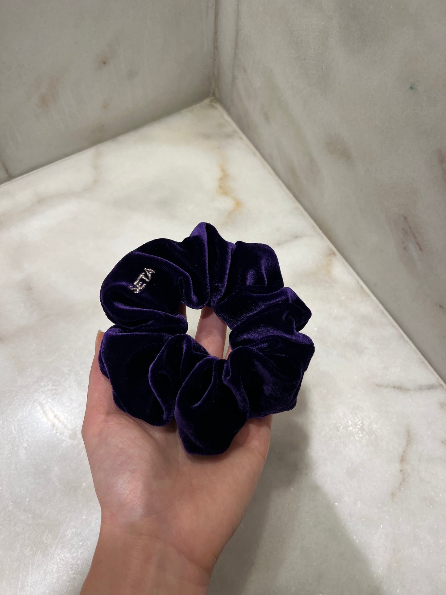 Dark Purple Velvet Dream Silk Scrunchie