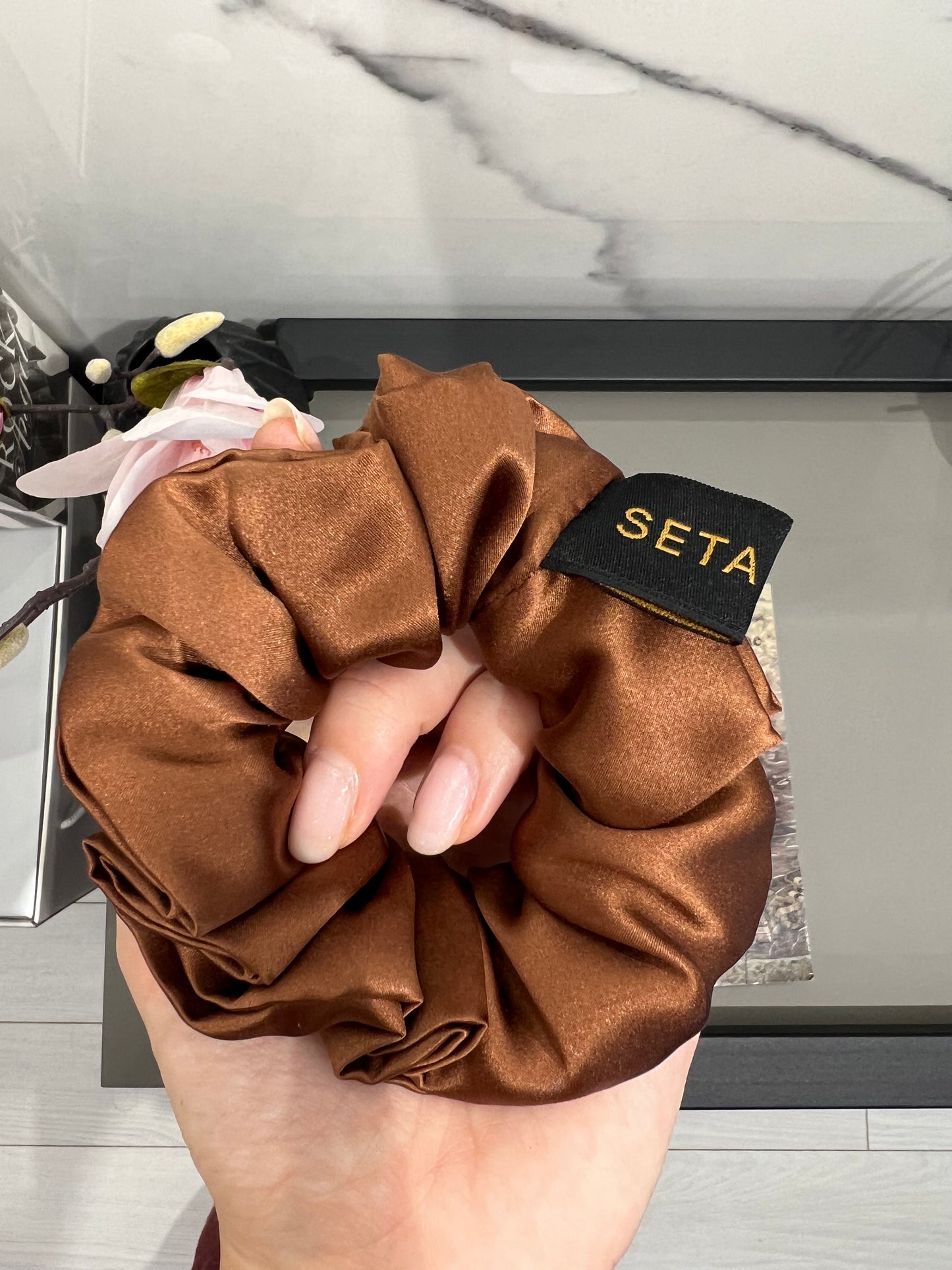 Classic Brown Scrunchie