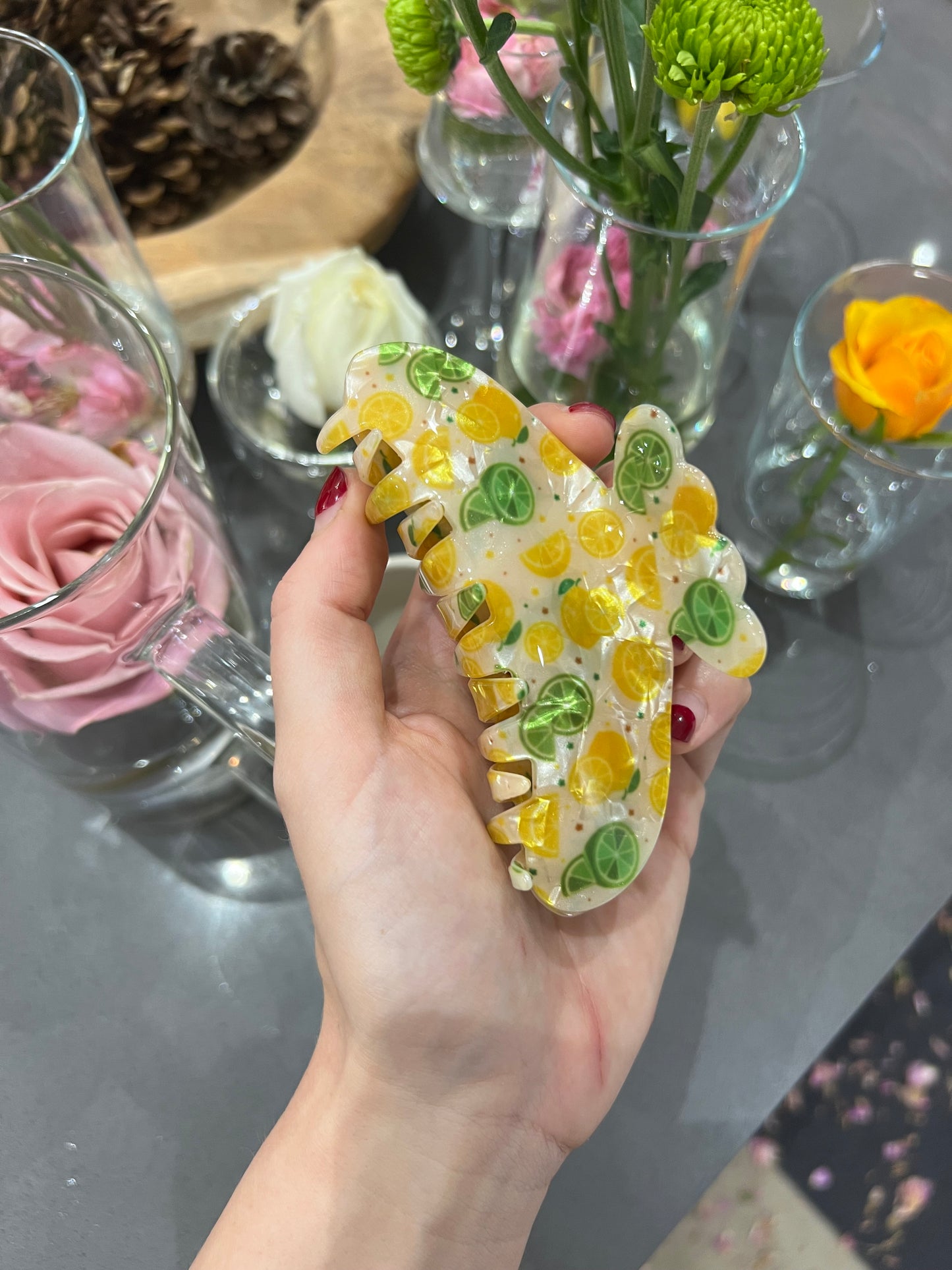 Fermaglio per capelli alla limonata