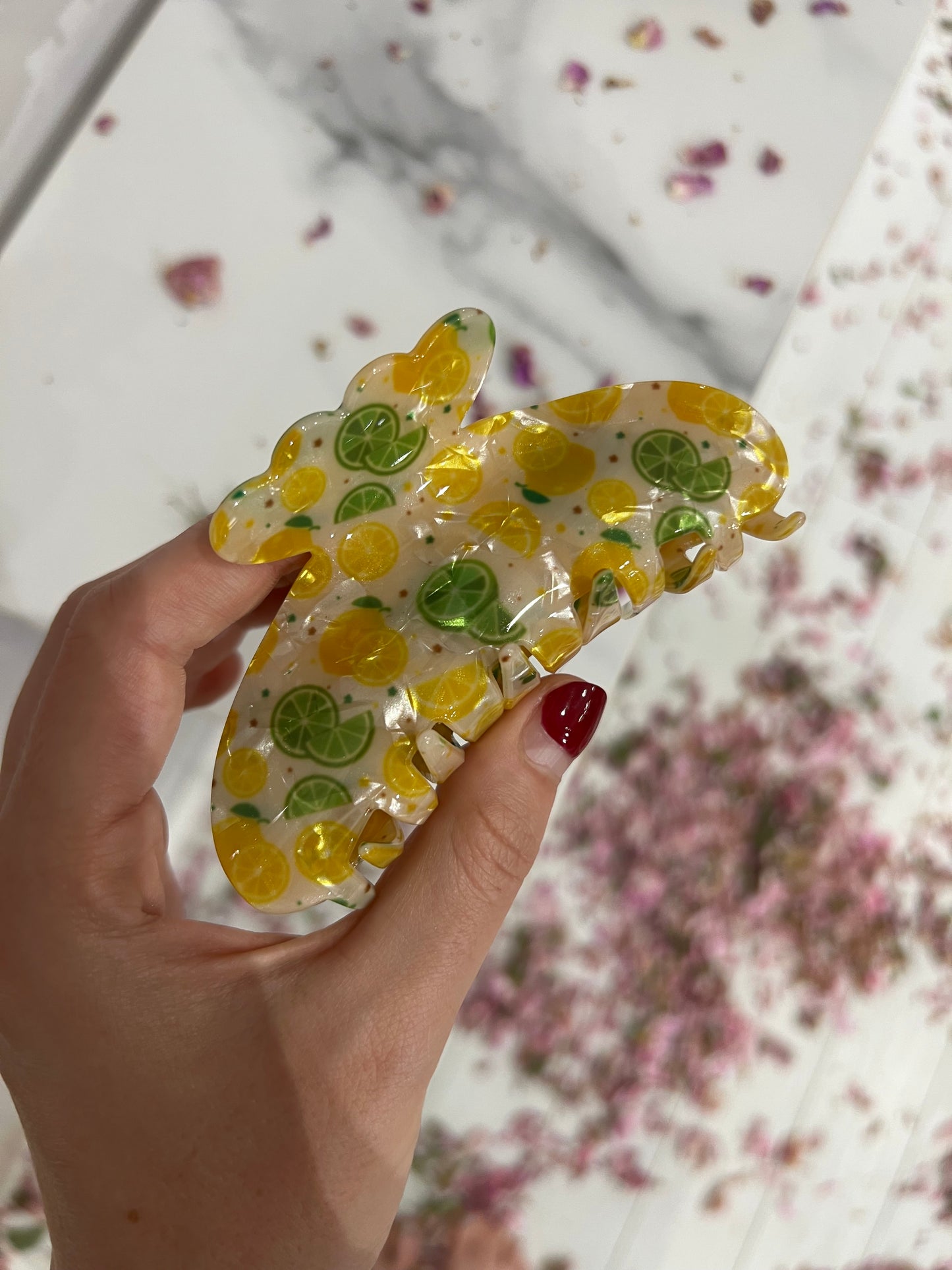 Fermaglio per capelli alla limonata