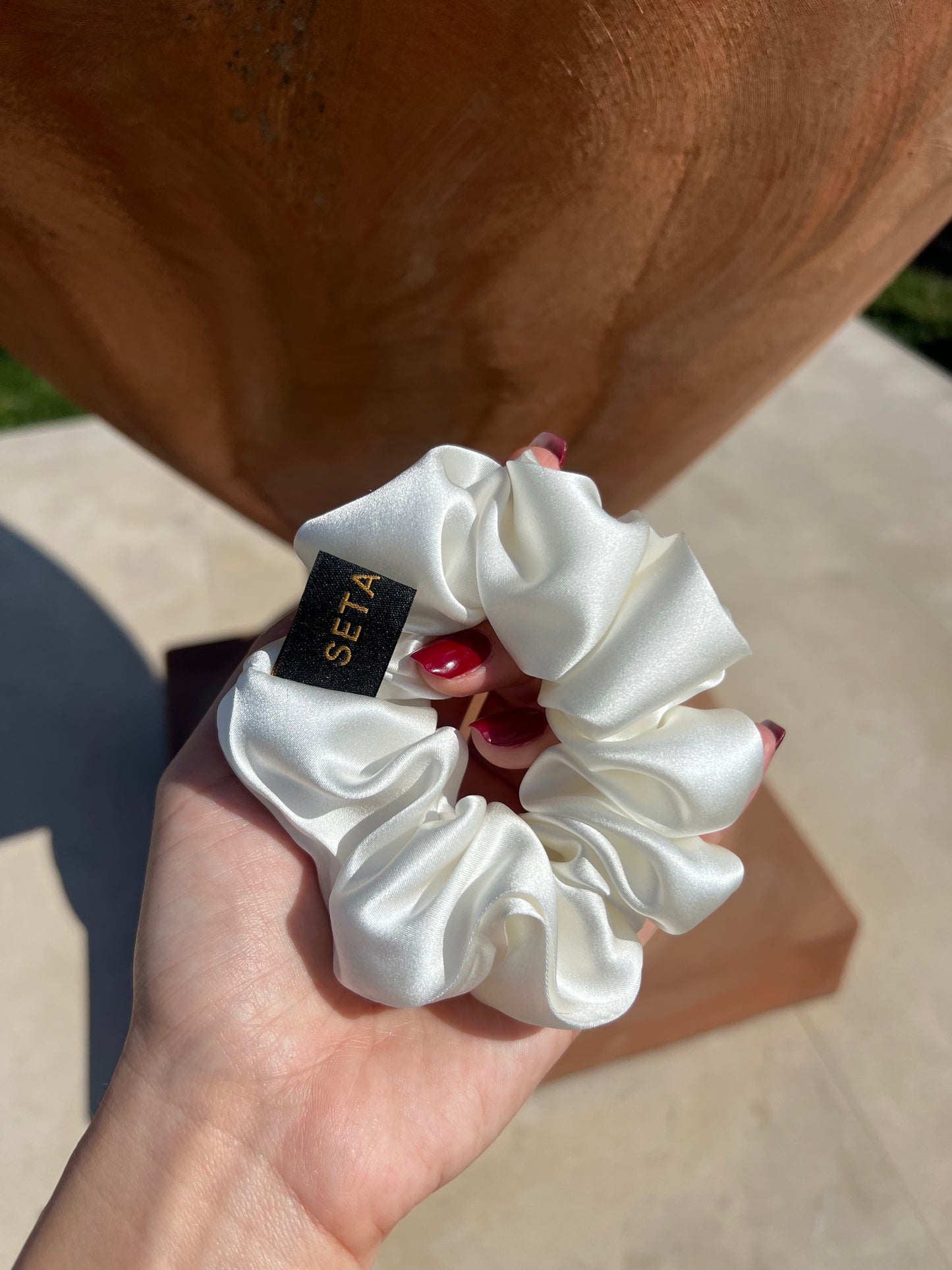 Scrunchie bianco classico