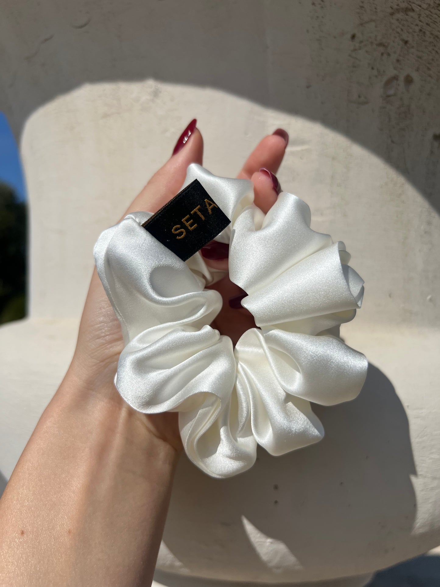 Scrunchie bianco classico