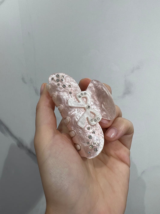 Fermaglio per capelli con fiocco di diamanti