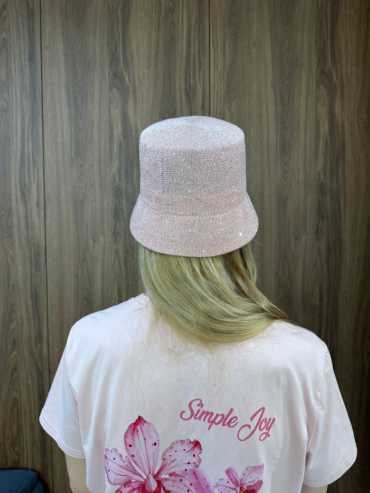 Pink Payettes Silk Bucket Hat